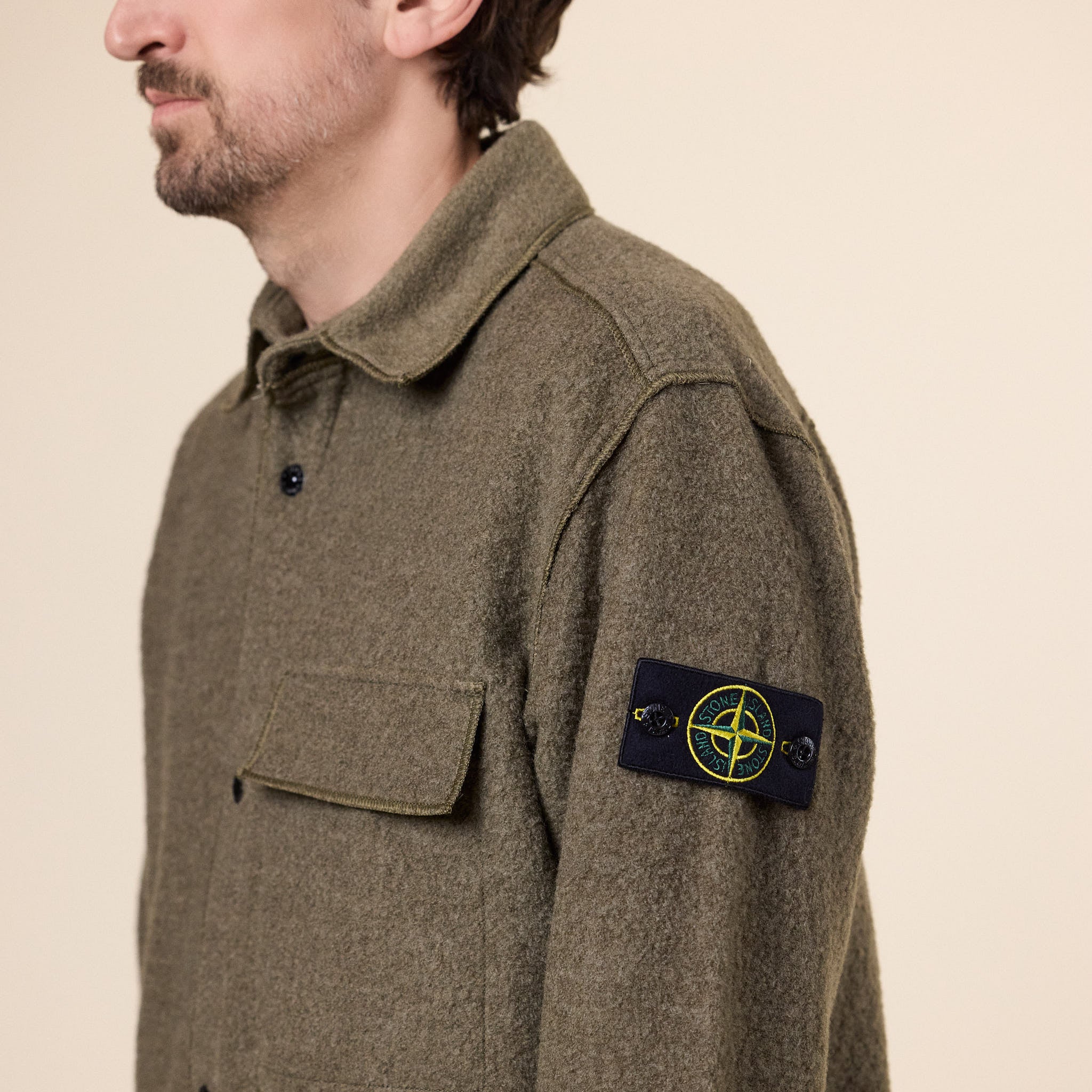 Stone Island - Micro Bouclé Overshirt - Lead Grey