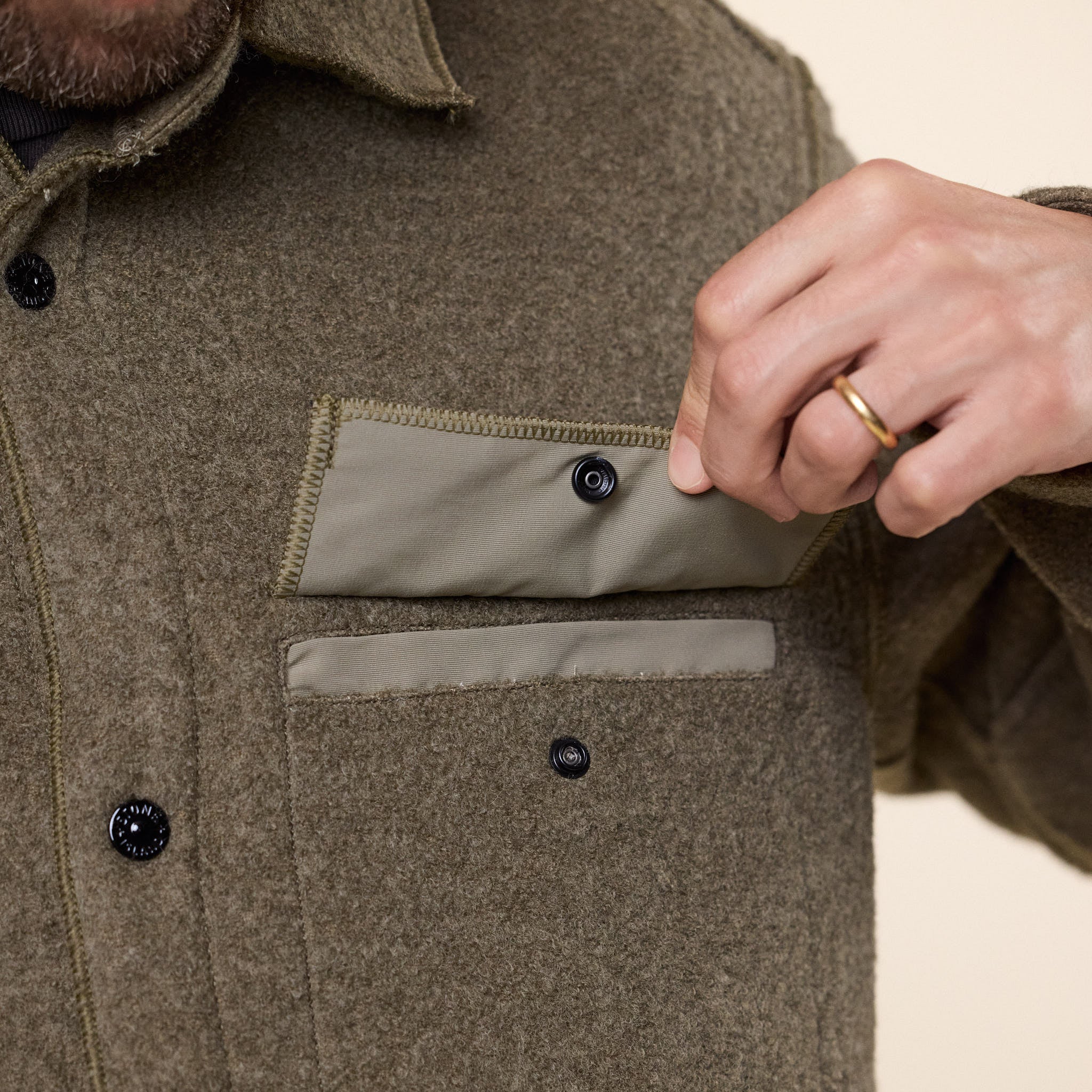 Stone Island - Micro Bouclé Overshirt - Lead Grey