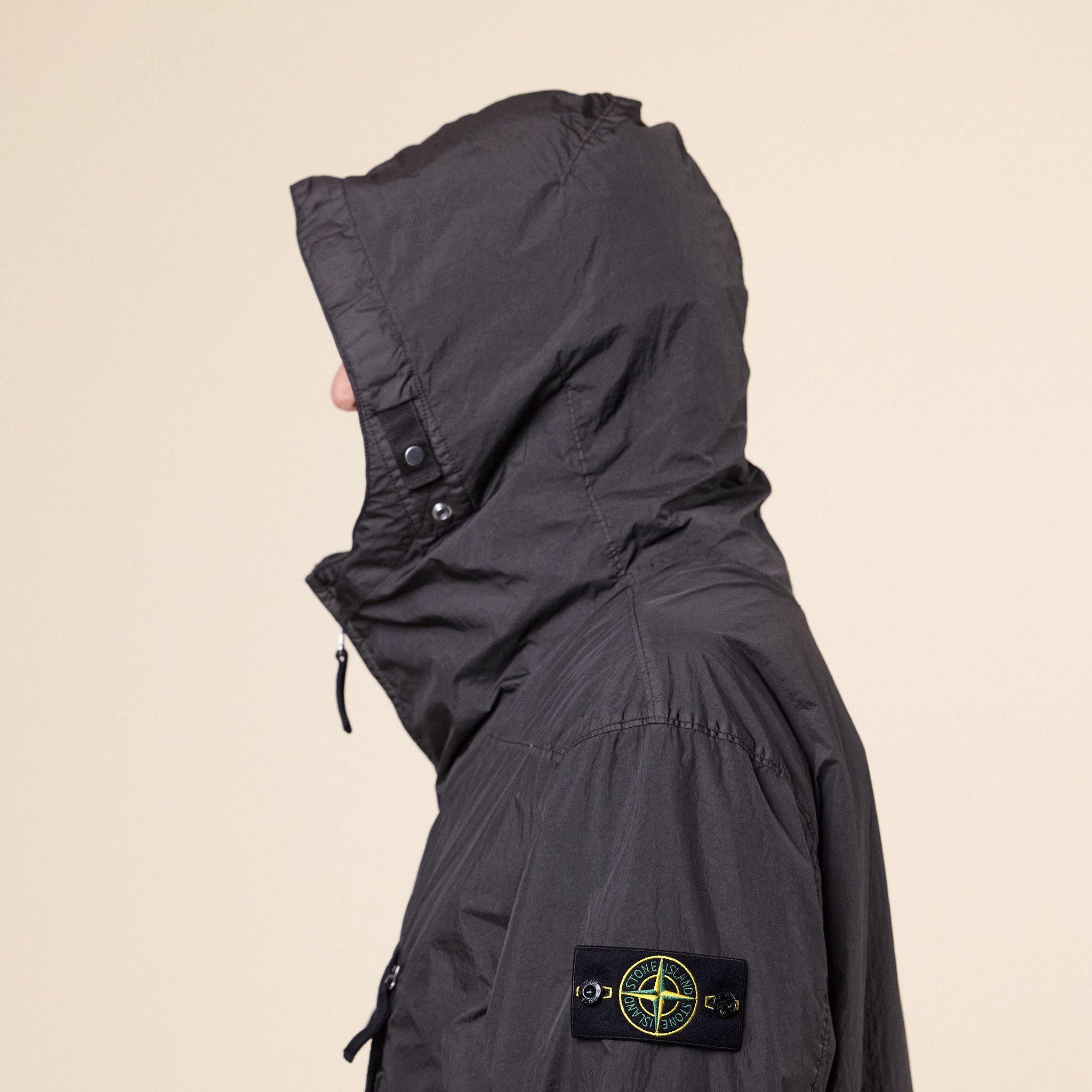 Stone Island - Garment Dyed Crinkle Reps NY No Seasons Hooded Jacket - Lead Grey