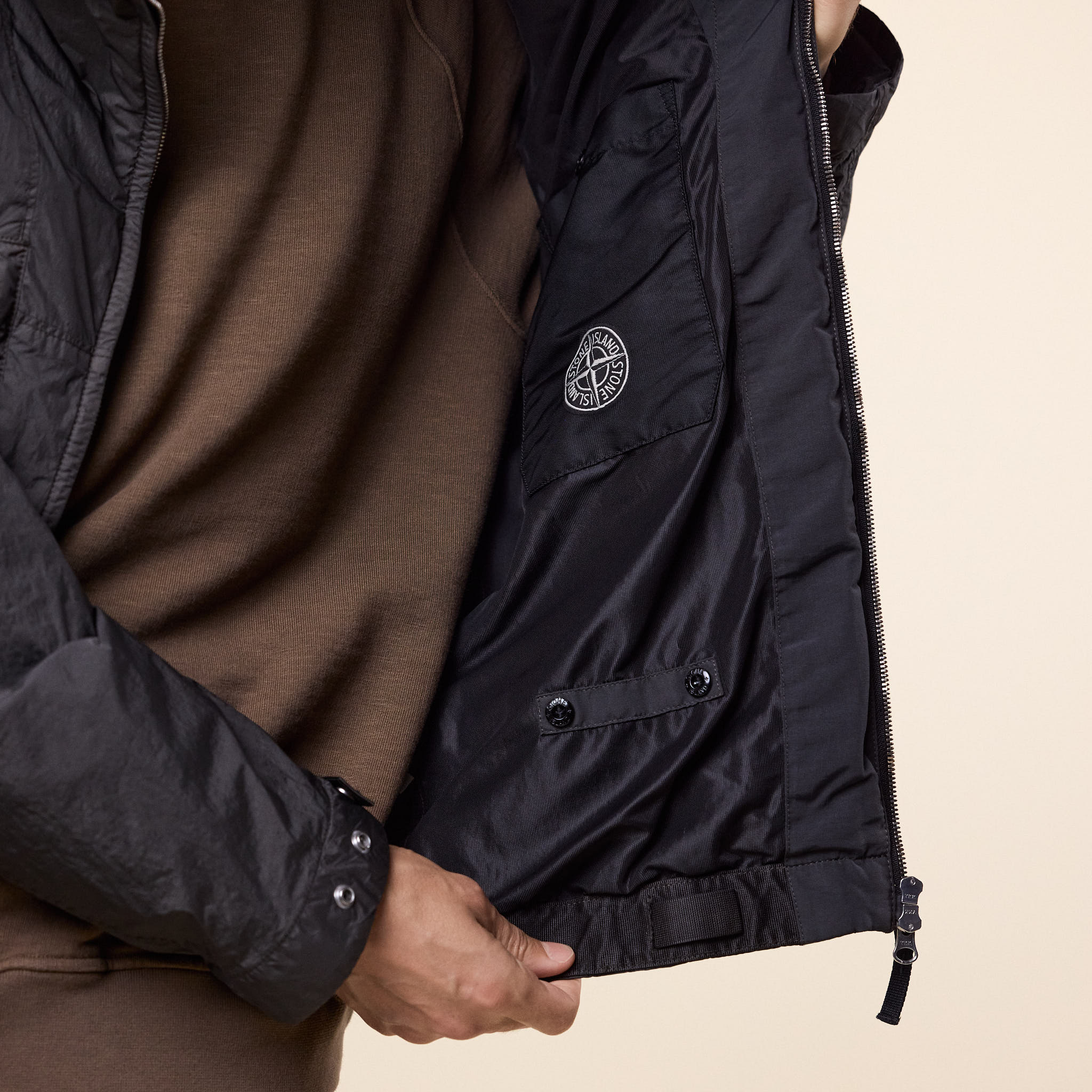 Stone Island - Garment Dyed Crinkle Reps NY No Seasons Hooded Jacket - Lead Grey