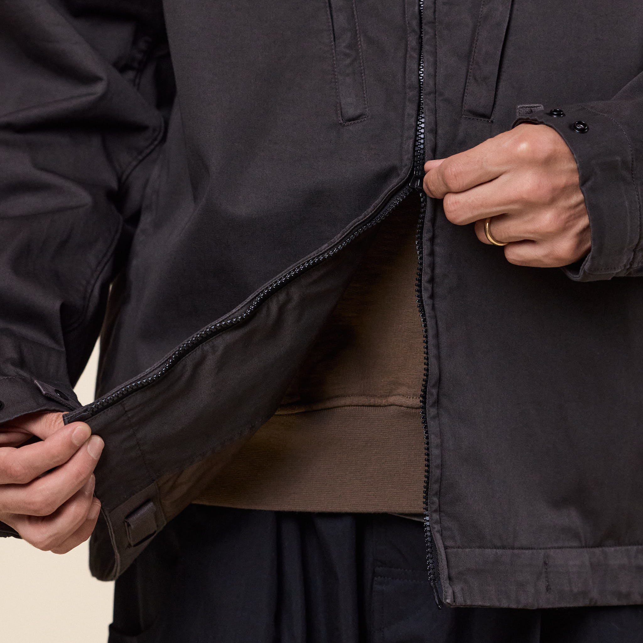 Stone Island - Raso Gommato Cover Trasparente-TC No Seasons Hooded Jacket - Lead Grey