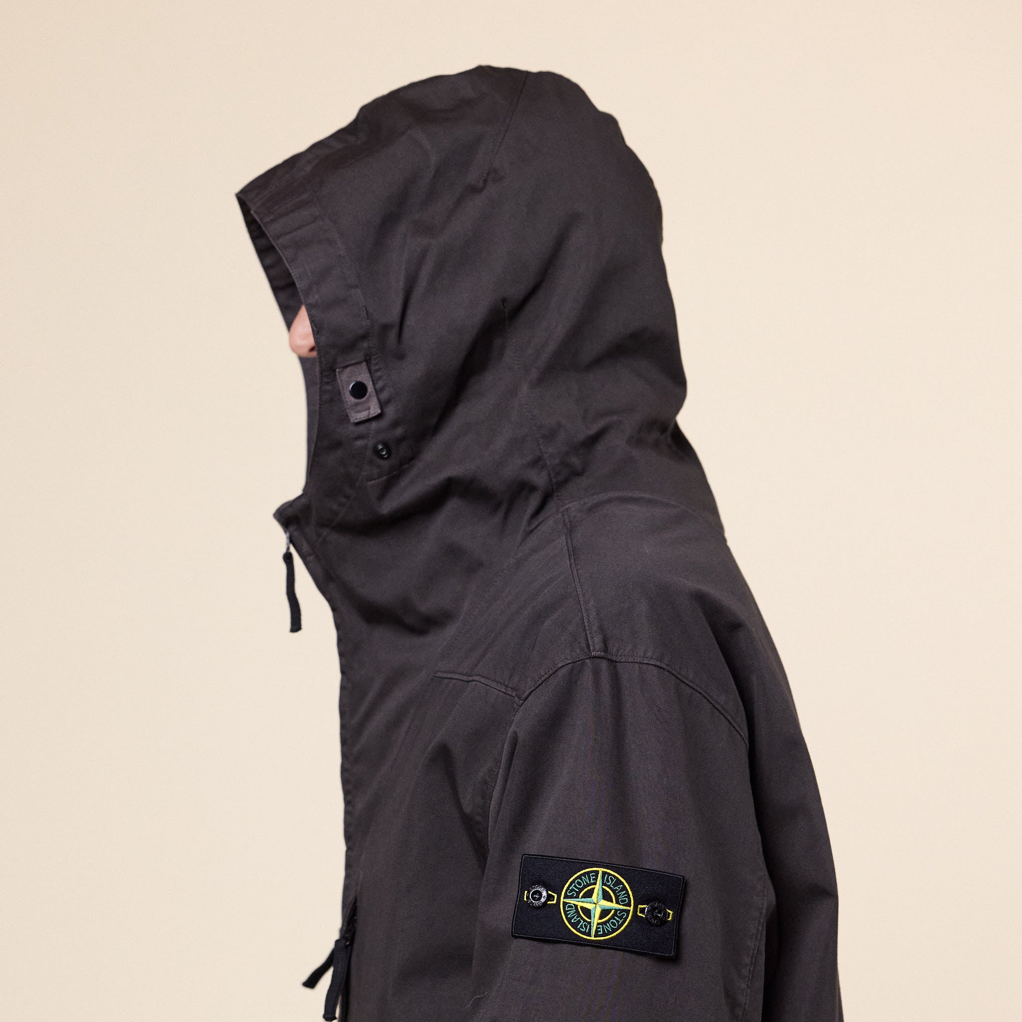 Stone Island - Raso Gommato Cover Trasparente-TC No Seasons Hooded Jacket - Lead Grey