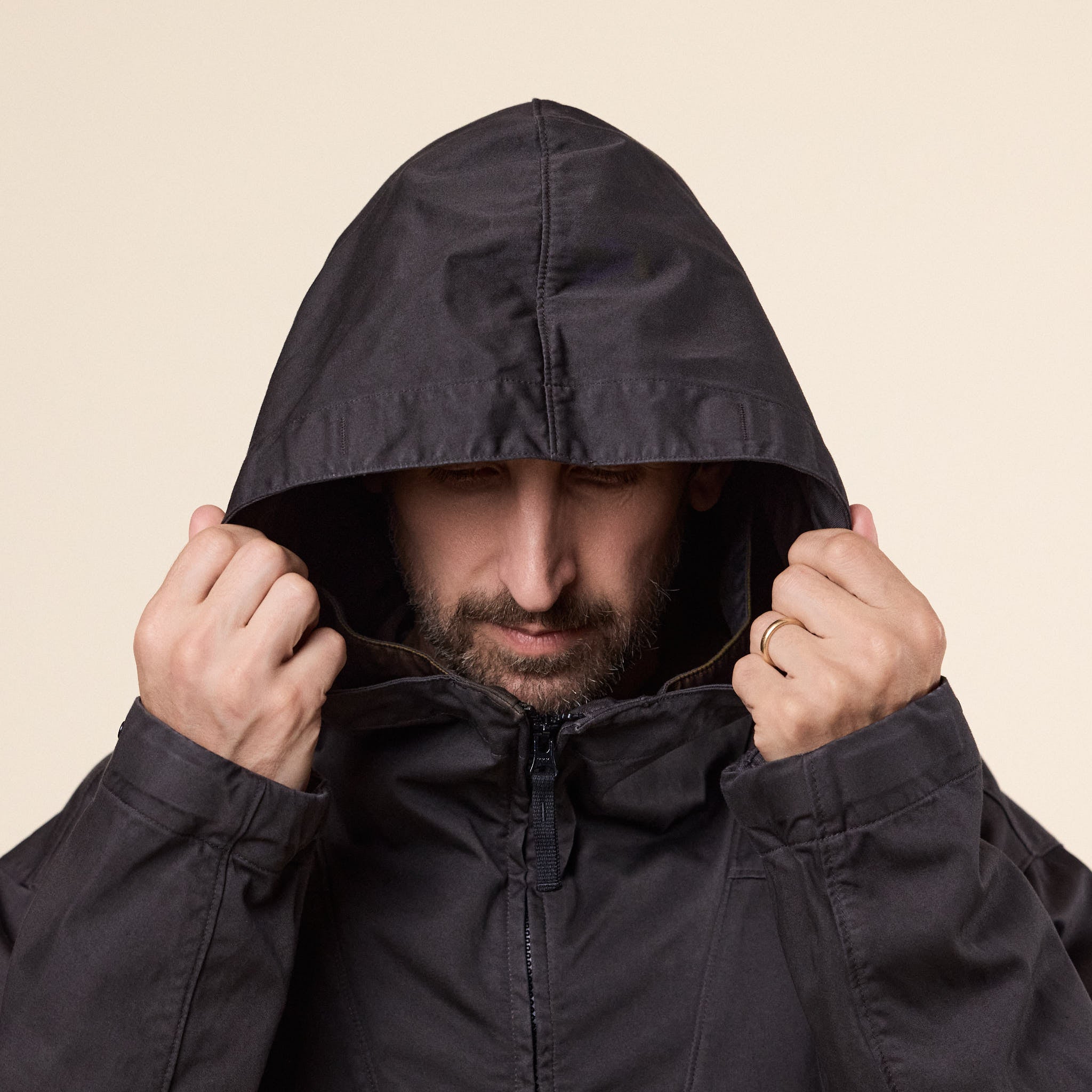 Stone Island - Raso Gommato Cover Trasparente-TC No Seasons Hooded Jacket - Lead Grey