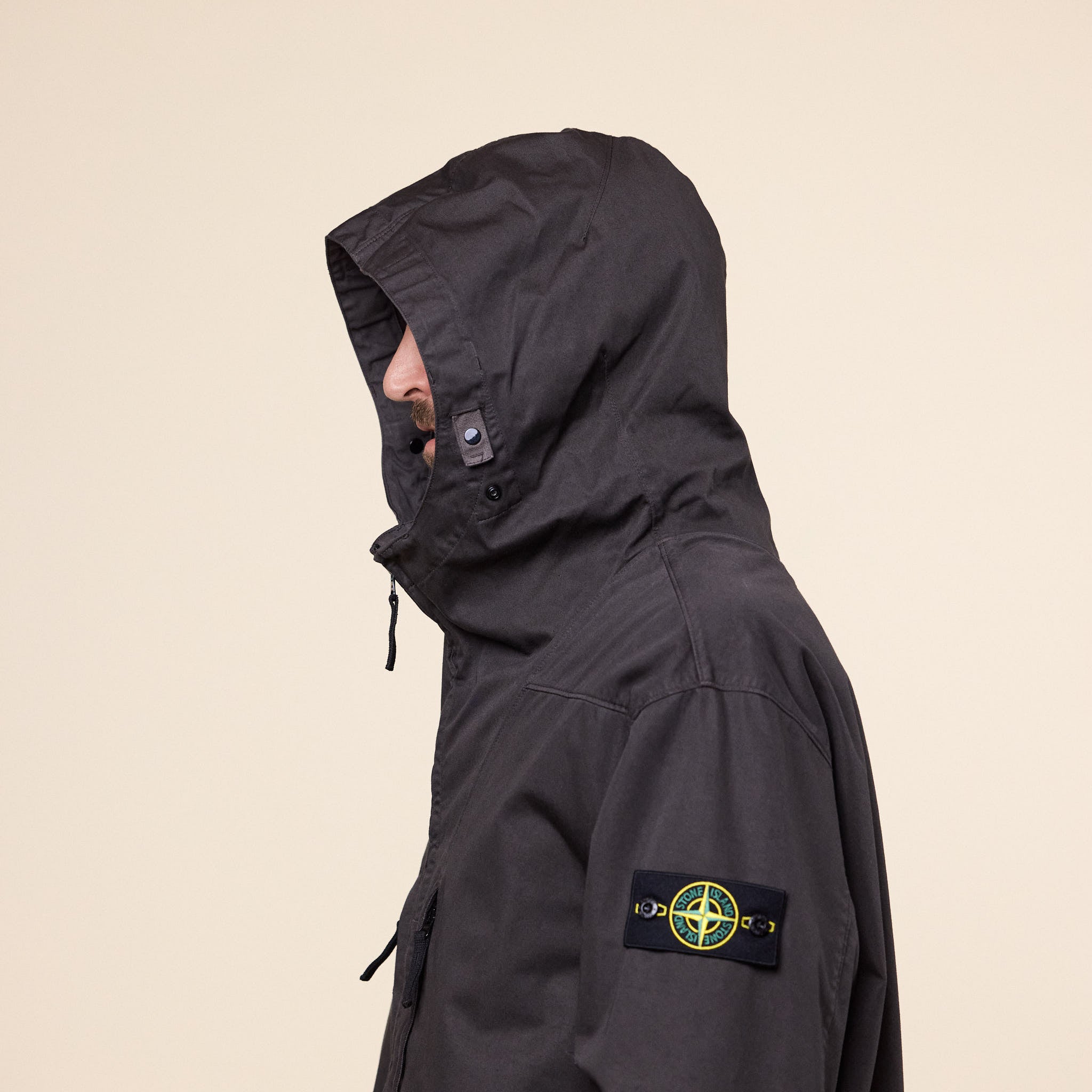 Stone Island - Raso Gommato Cover Trasparente-TC No Seasons Hooded Jacket - Lead Grey