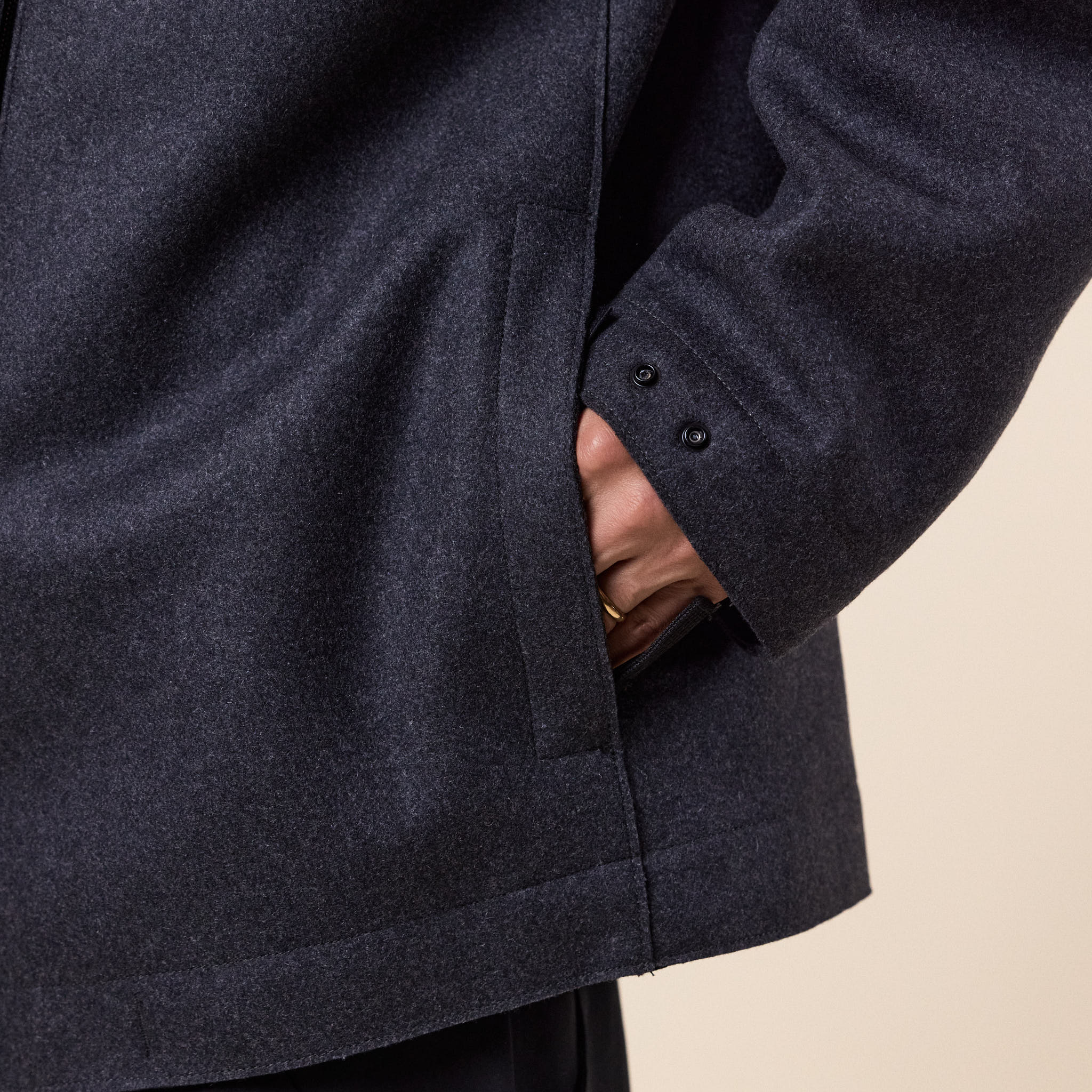 Stone Island - Panno No Seasons Padded Hooded Jacket - Lead Grey