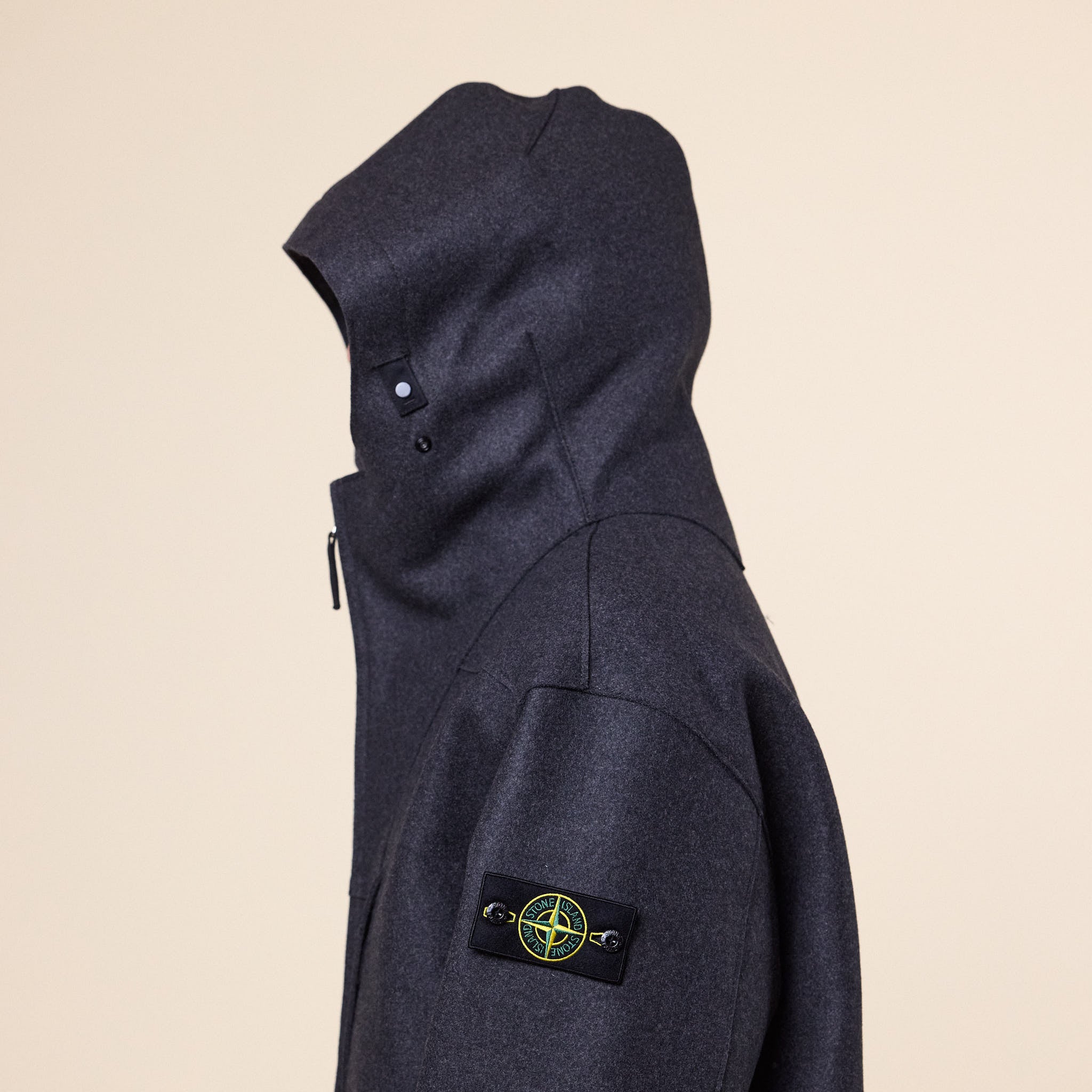 Stone Island - Panno No Seasons Padded Hooded Jacket - Lead Grey