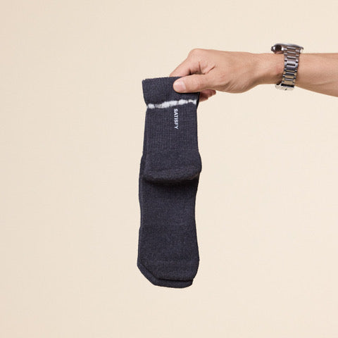 Satisfy Running - Merino Nylon Tube Socks - Tie-Dye Black