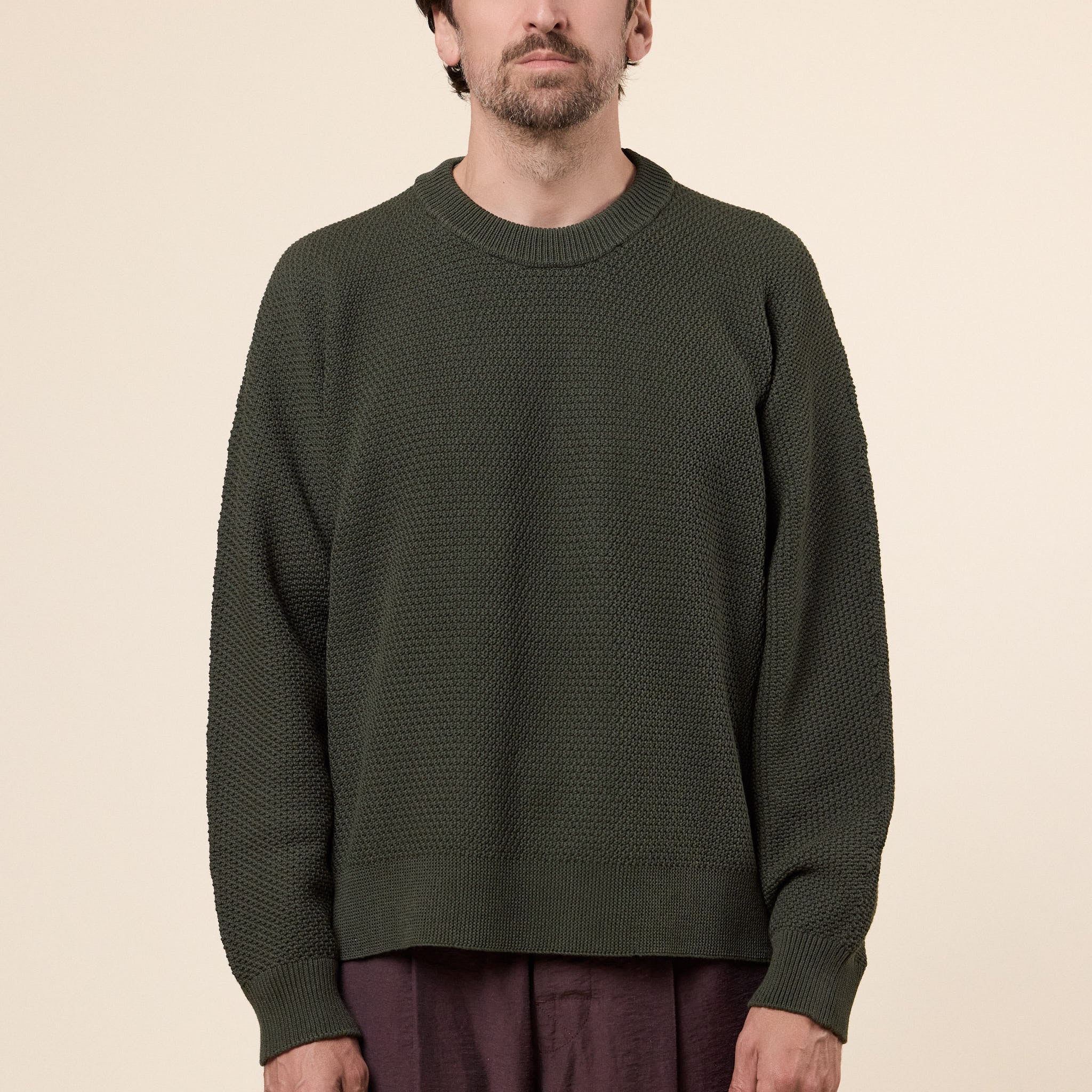 Homme Plissé Issey Miyake - Rustic Knit Sweater - Khaki
