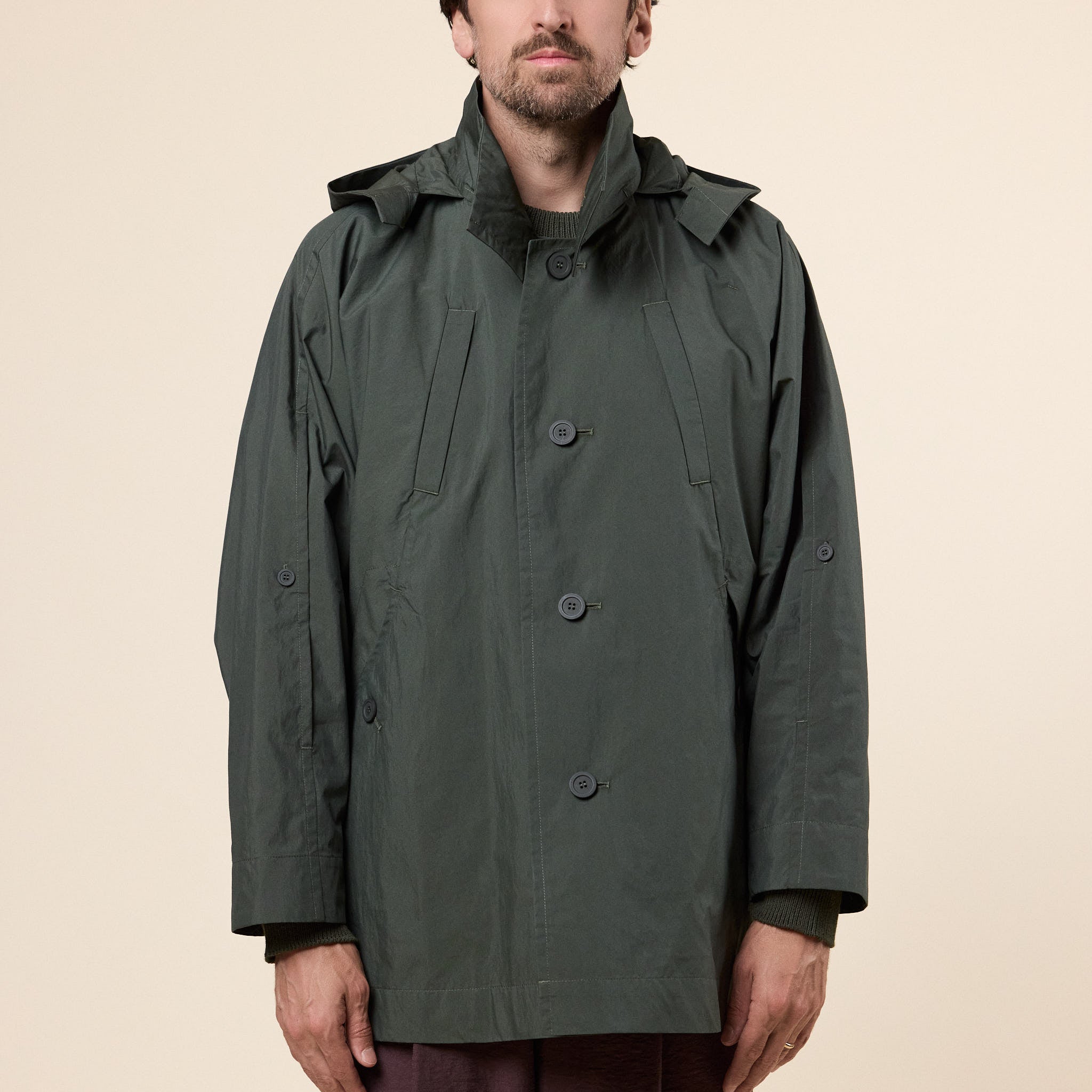 Homme Plissé Issey Miyake - Slit Coat Blouson - Green