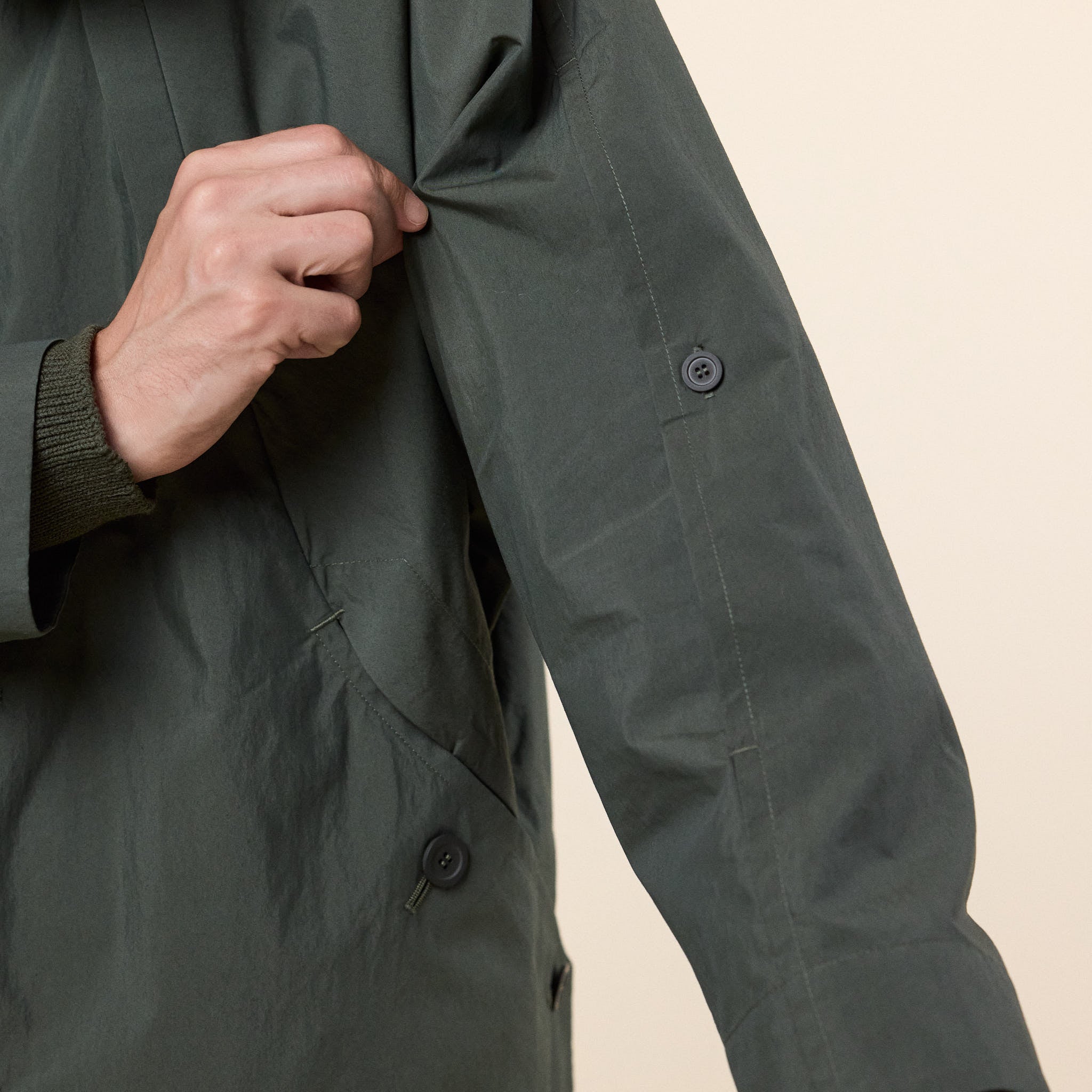 Homme Plissé Issey Miyake - Slit Coat Blouson - Green