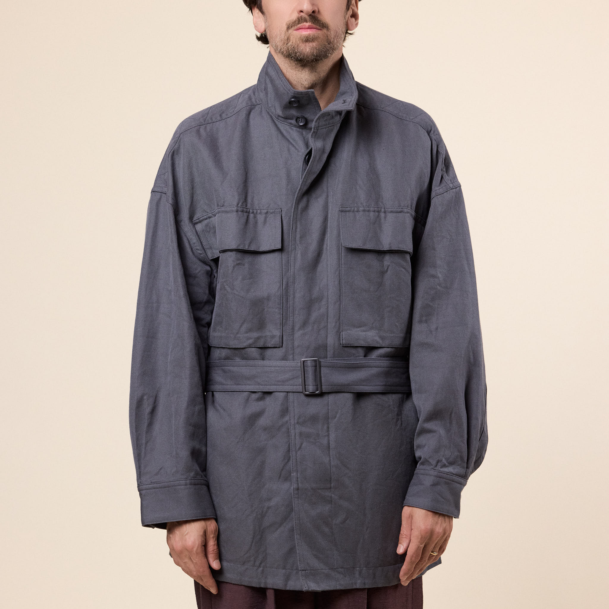 IM Men - Tough Wool Cotton Jacket - Charcoal Grey