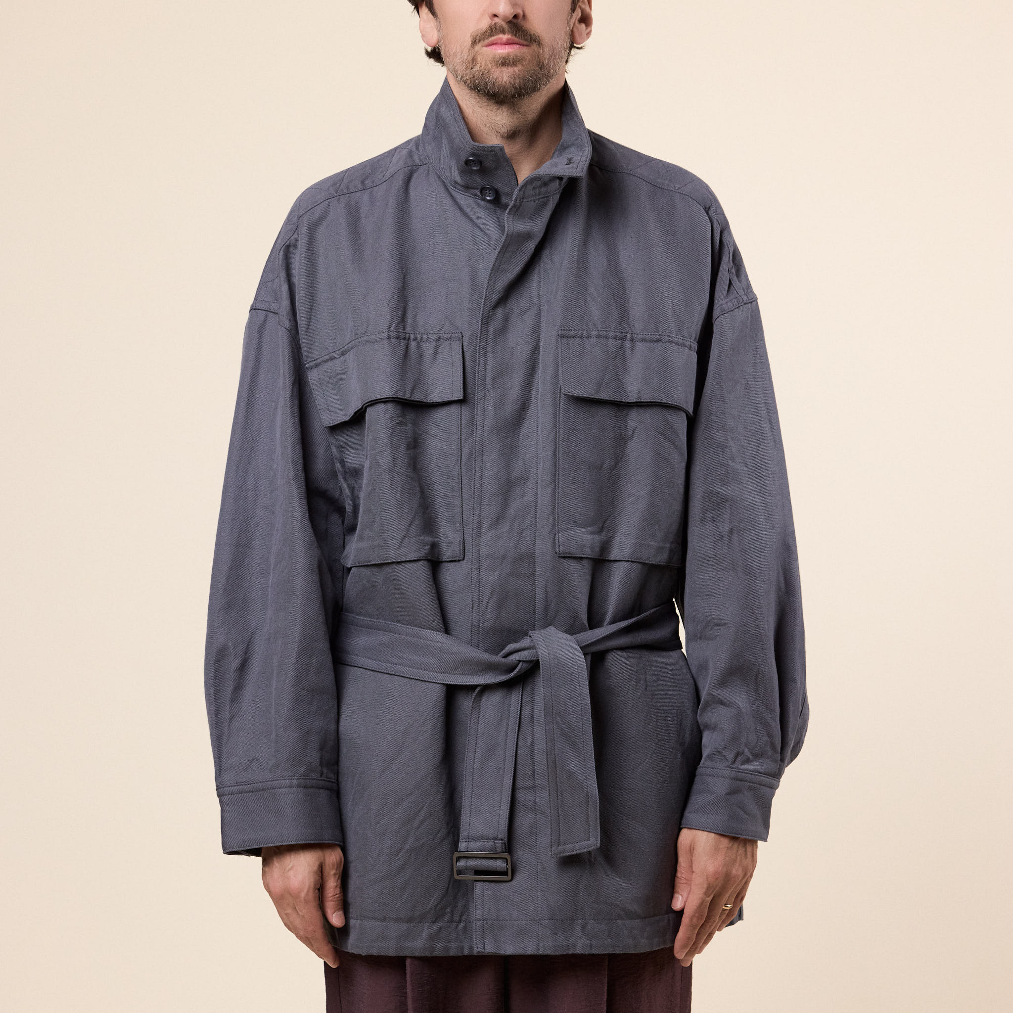 IM Men - Tough Wool Cotton Jacket - Charcoal Grey