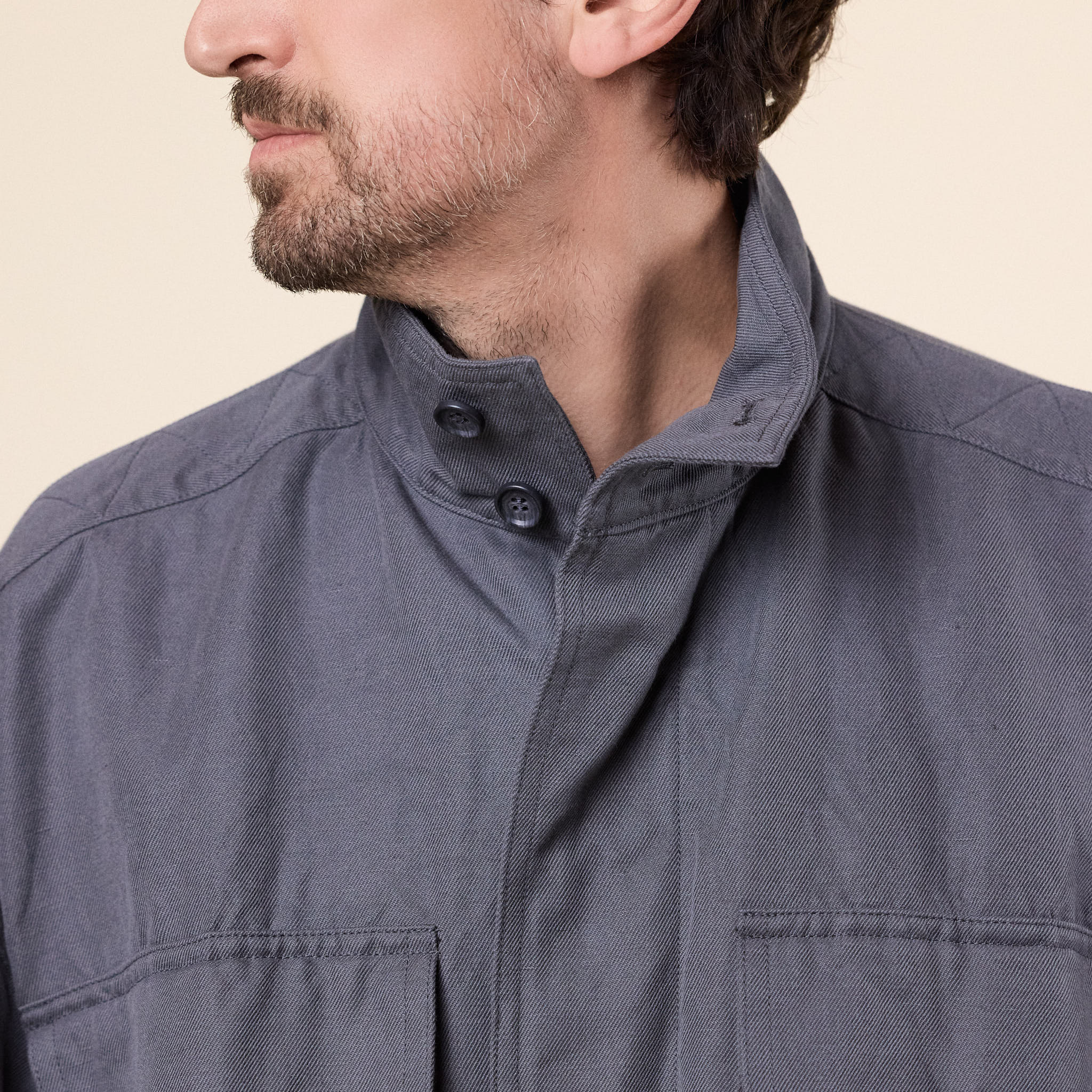 IM Men - Tough Wool Cotton Jacket - Charcoal Grey