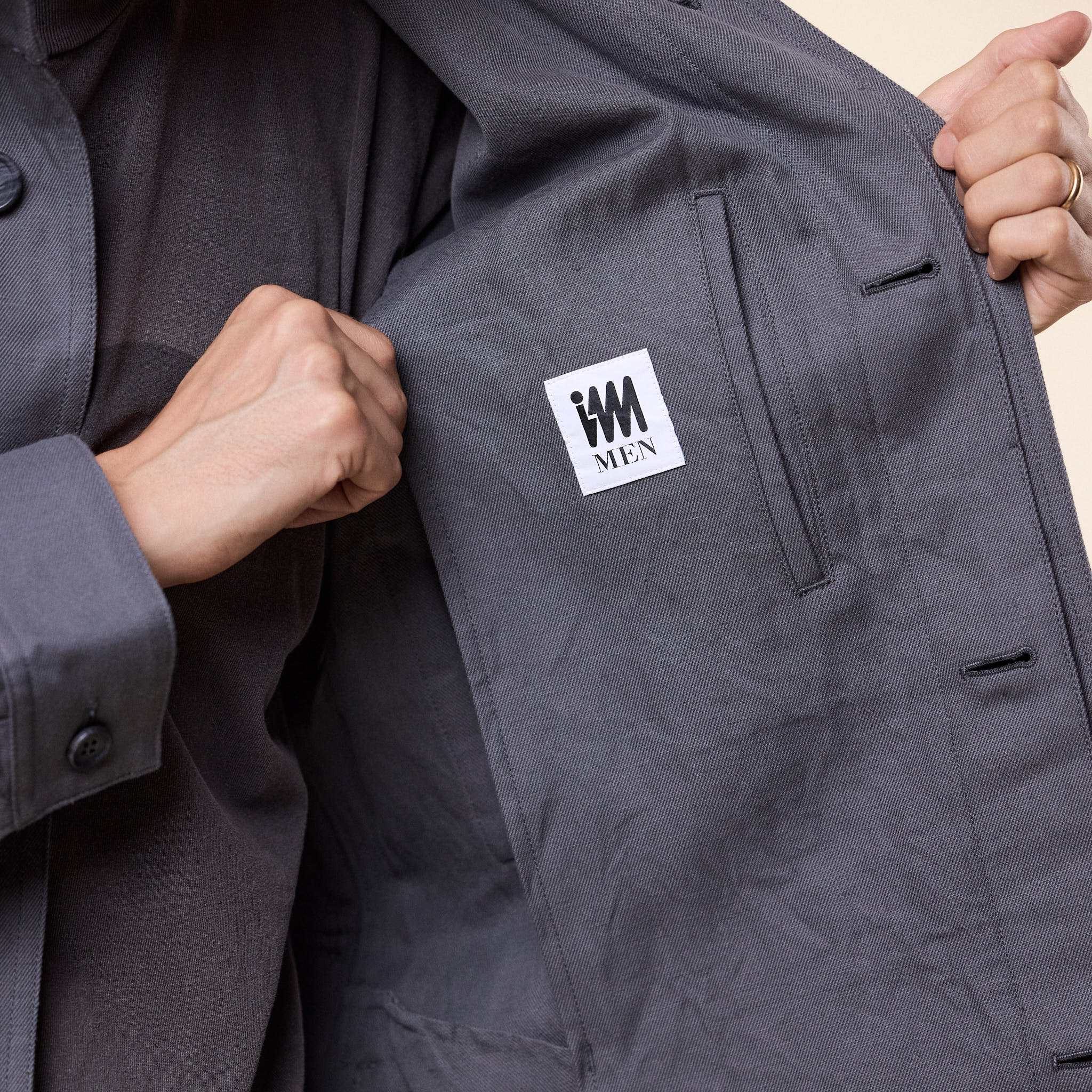 IM Men - Tough Wool Cotton Jacket - Charcoal Grey