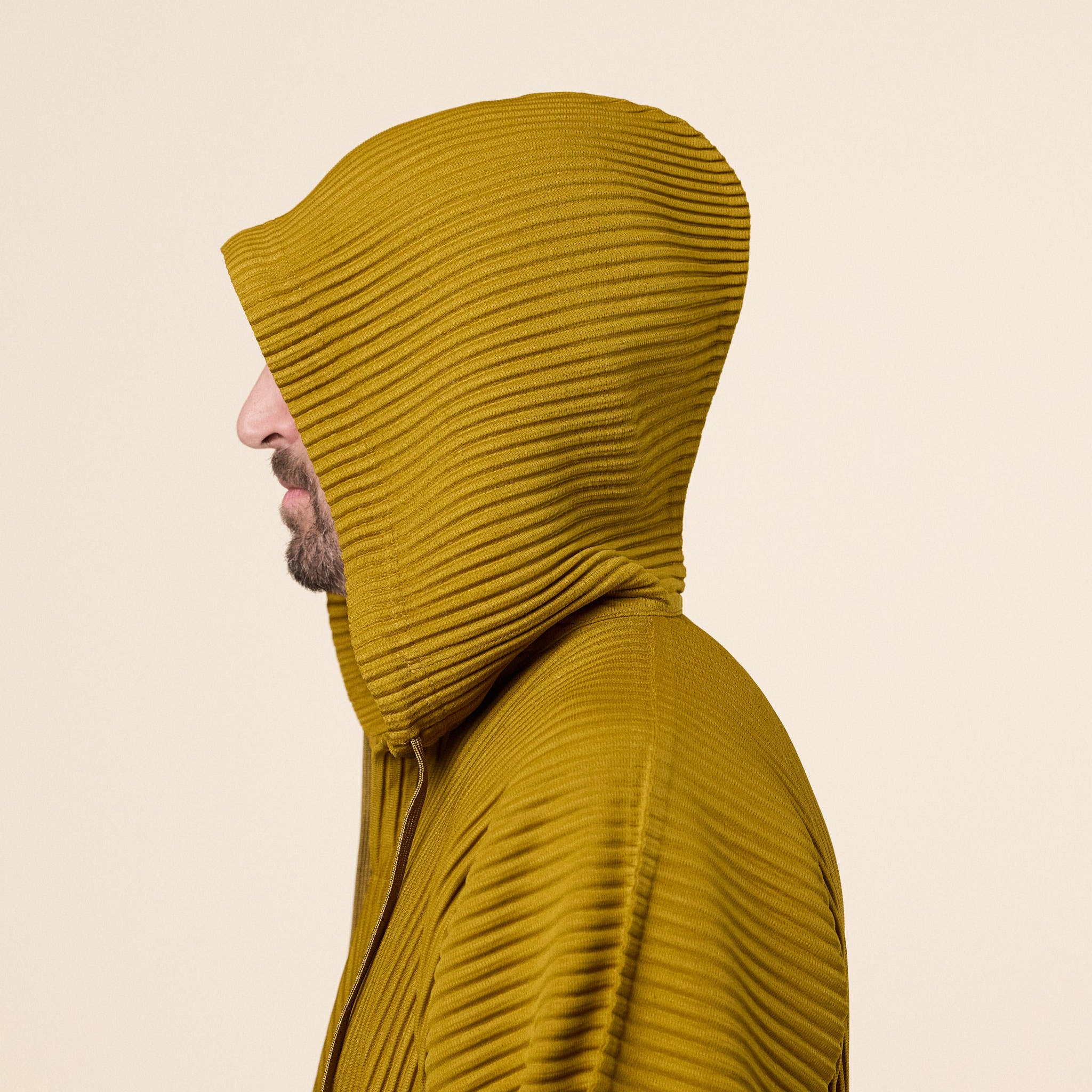 Homme Plissé Issey Miyake - Monthly Colours Pleated Hoodie - Shade Dandelion