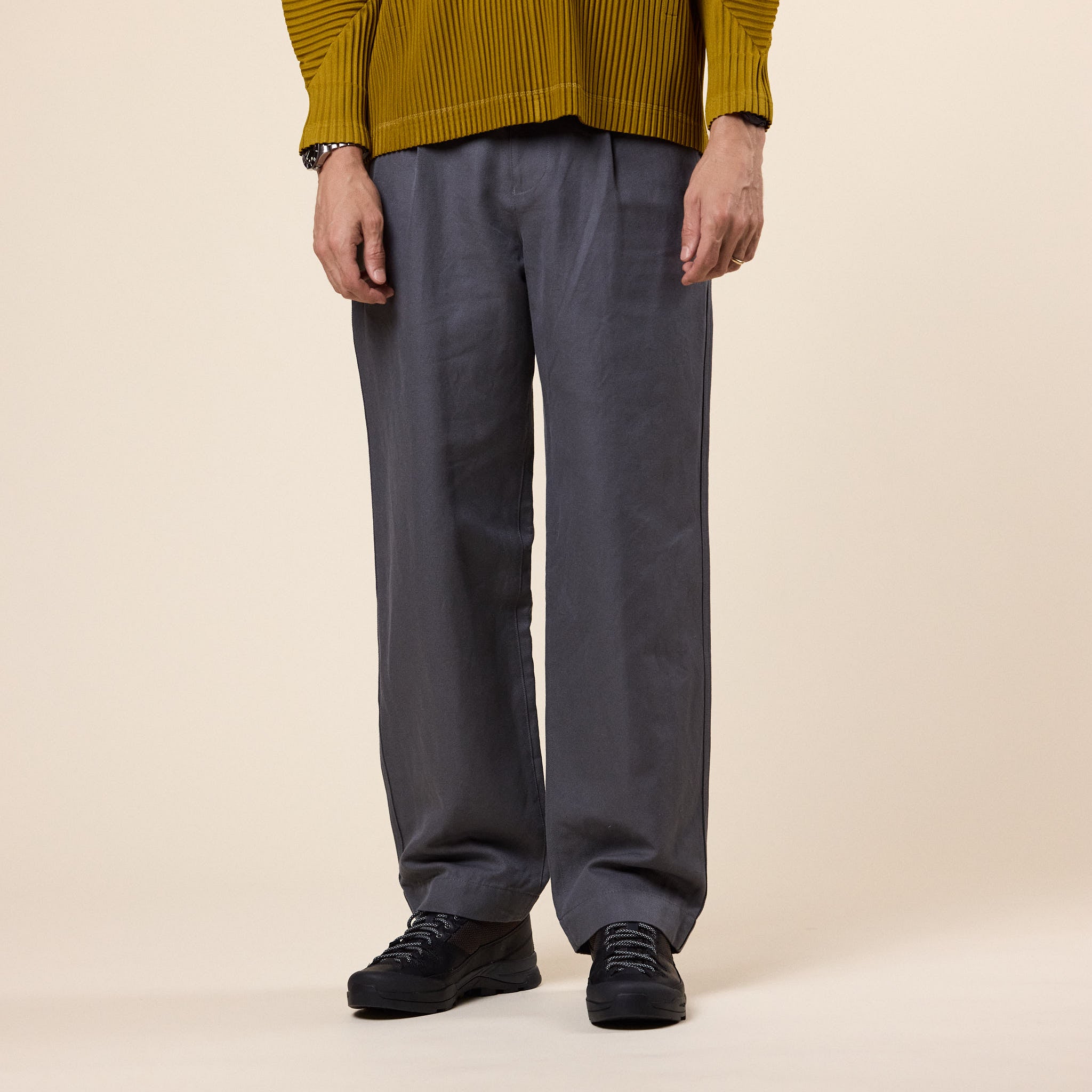 IM Men - Tough Wool Cotton Trousers - Charcoal Grey