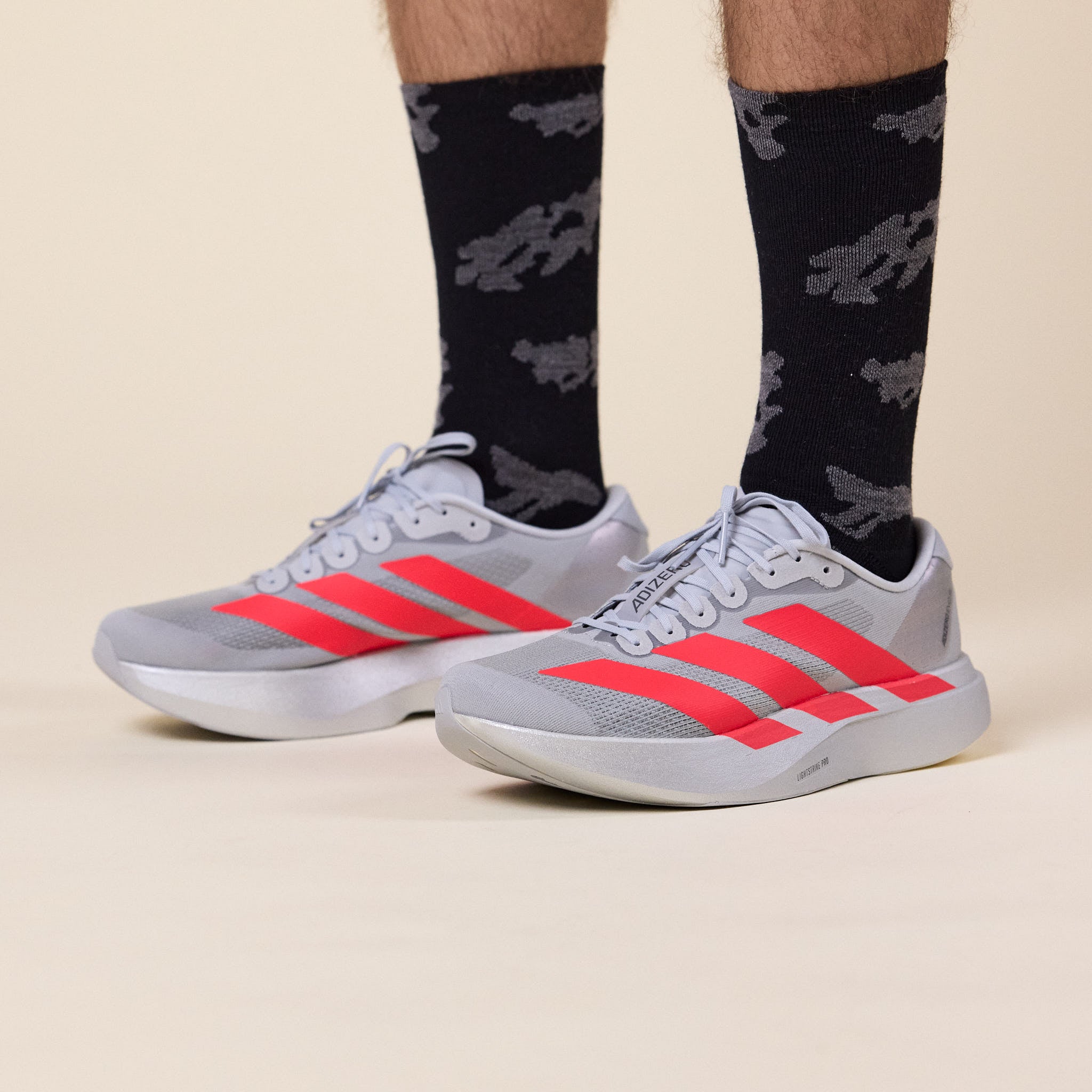 Adidas - Adizero EVO SL - Silver Metallic / Lucid Red / Iron Metallic