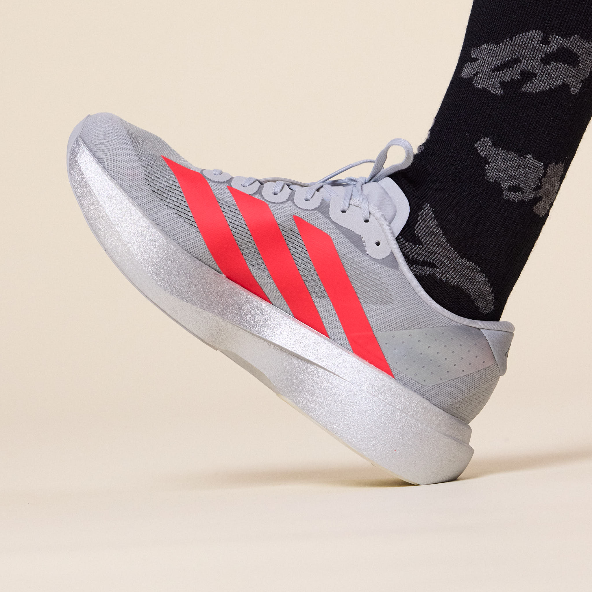 Adidas - Adizero EVO SL - Silver Metallic / Lucid Red / Iron Metallic