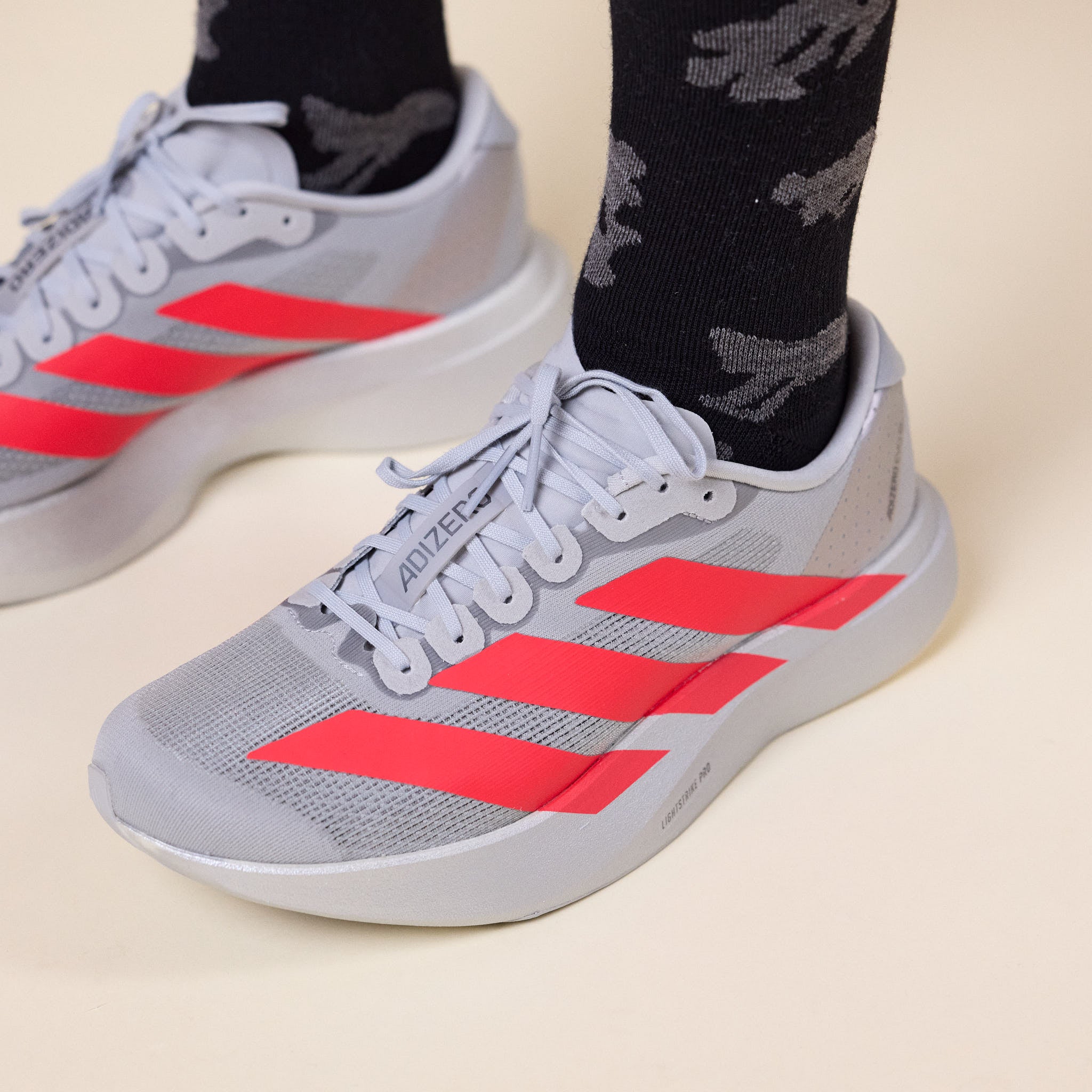 Adidas - Adizero EVO SL - Silver Metallic / Lucid Red / Iron Metallic