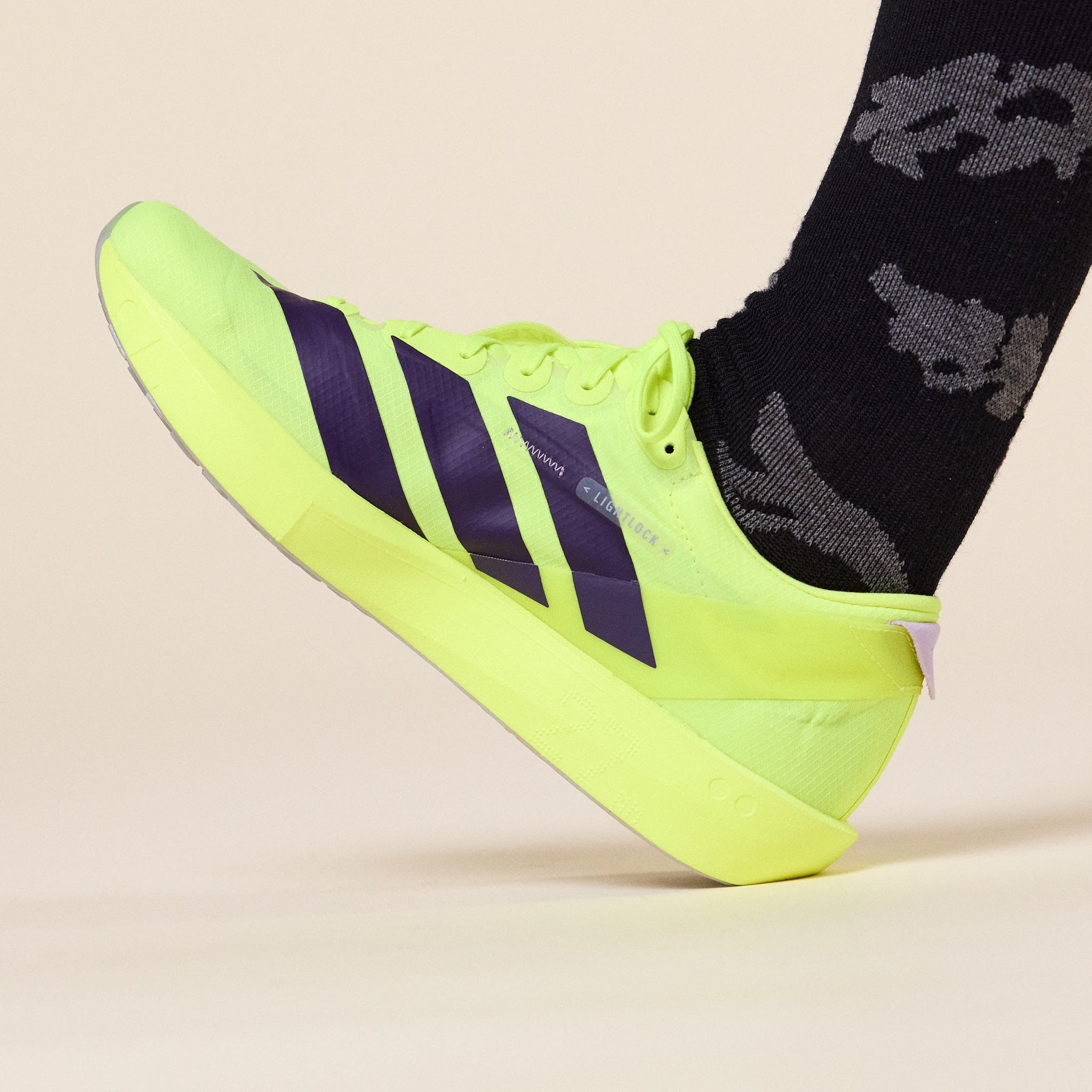 Adidas - Adizero Adios 9 - Solar Yellow / Aurora Plum / Powder Plum