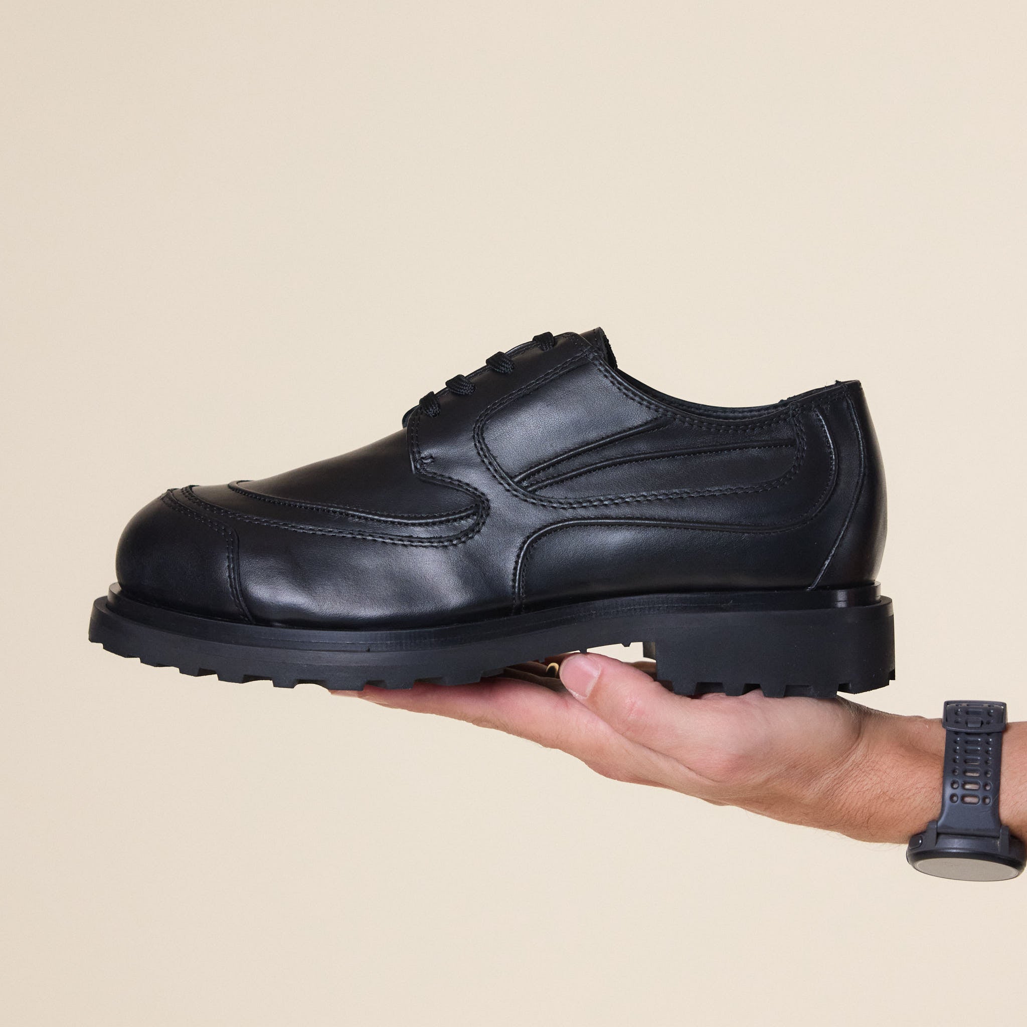 J.L-A.L - Tracer Derby Shoes - Shungite Black