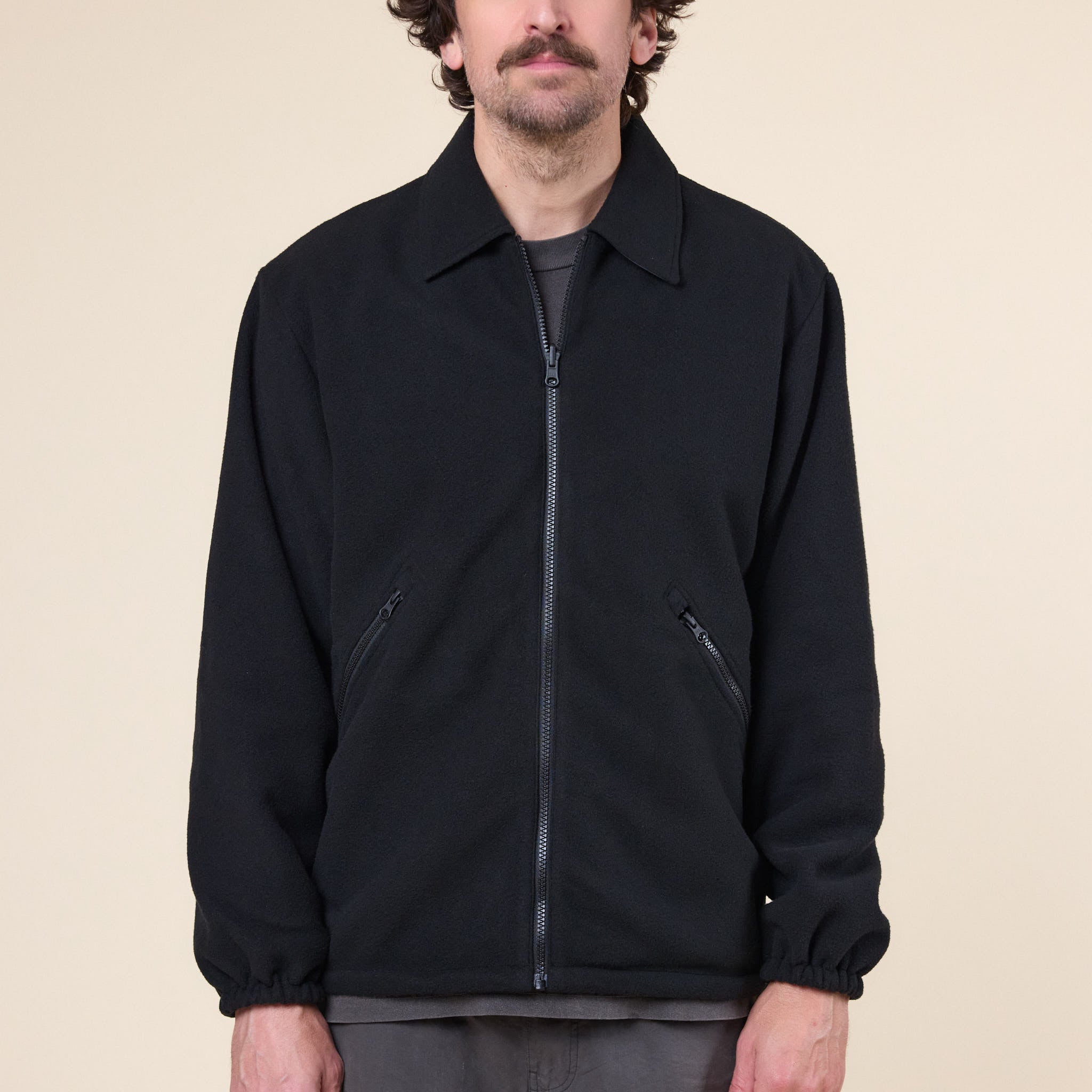GR10K - Polartec Collared Reversible Fleece Jacket - Black