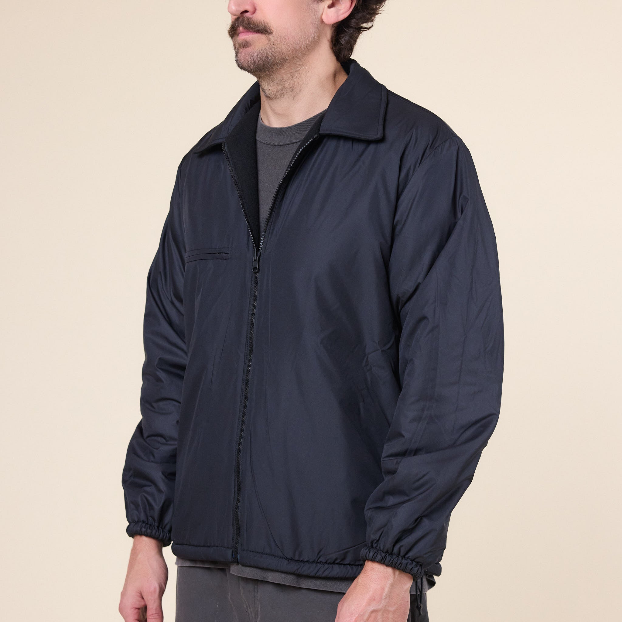 GR10K - Polartec Collared Reversible Fleece Jacket - Black