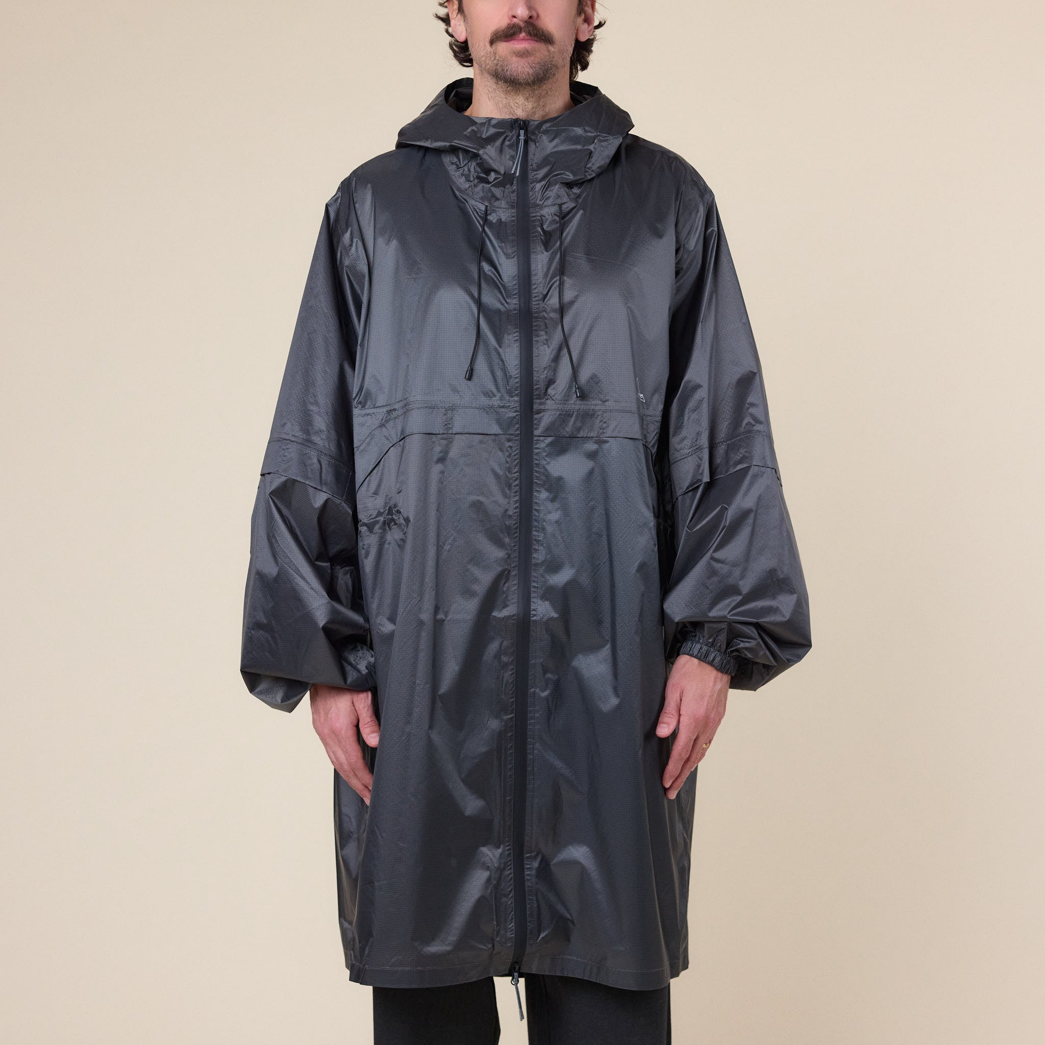Roa Hiking - Surface Packable Grid Rain Coat - Dark Grey