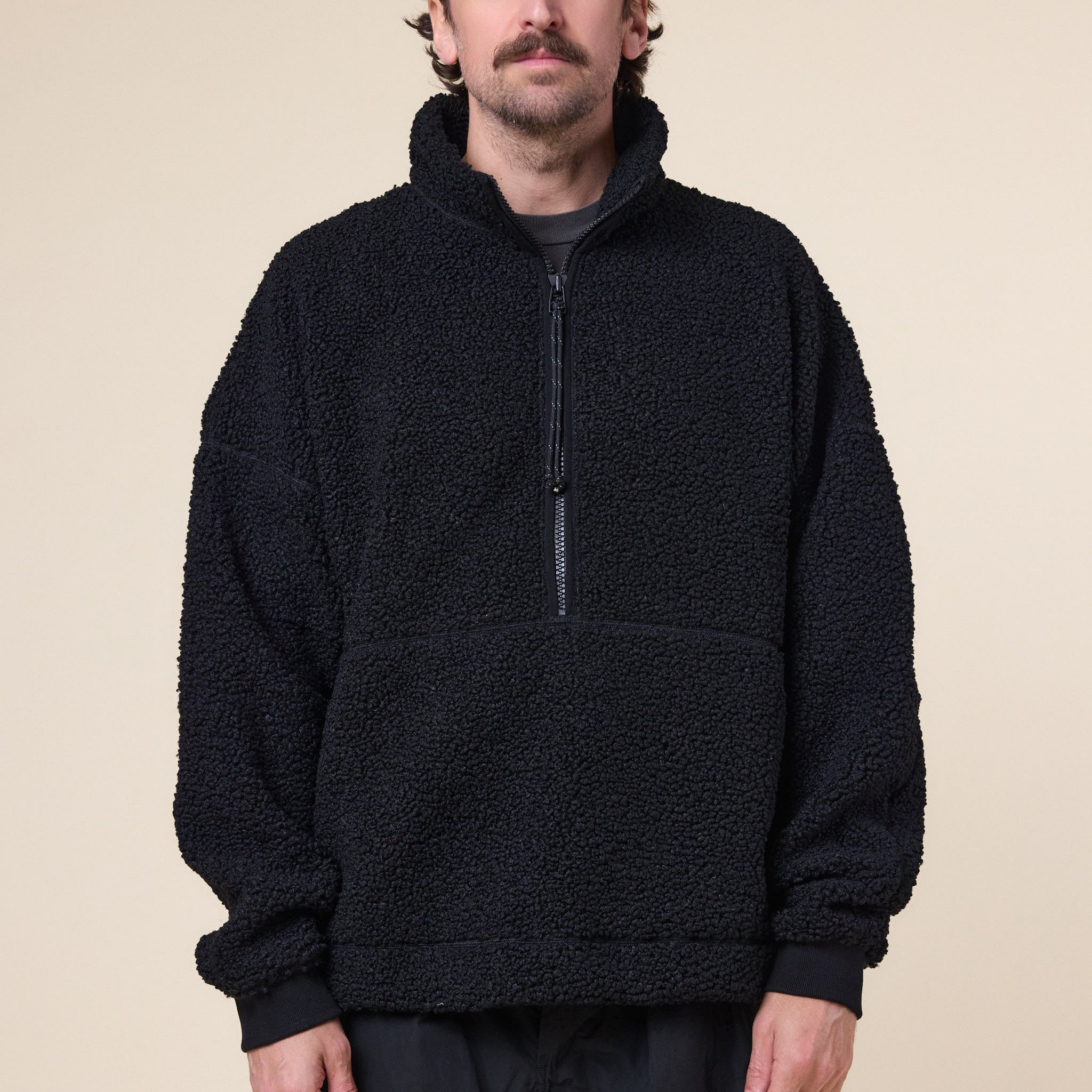 Earth / Studies - MS-119PA 1/2 Zip Fleece Jacket - Anthracite