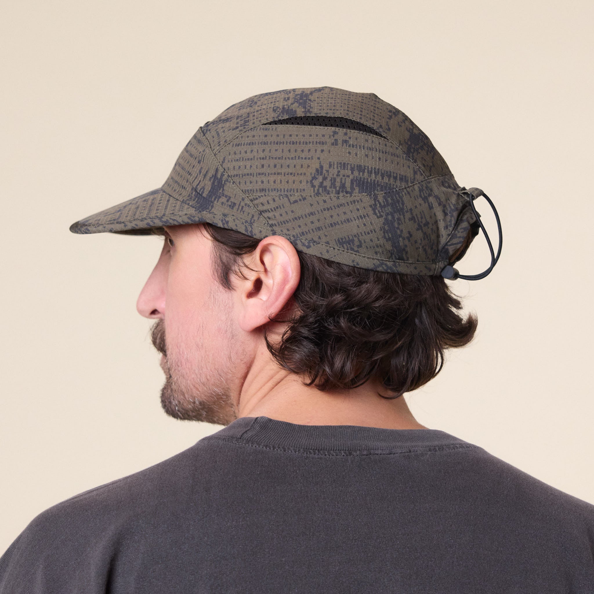 Roa Hiking - Bri Melted Print Open Weave Cap - Dark Olive