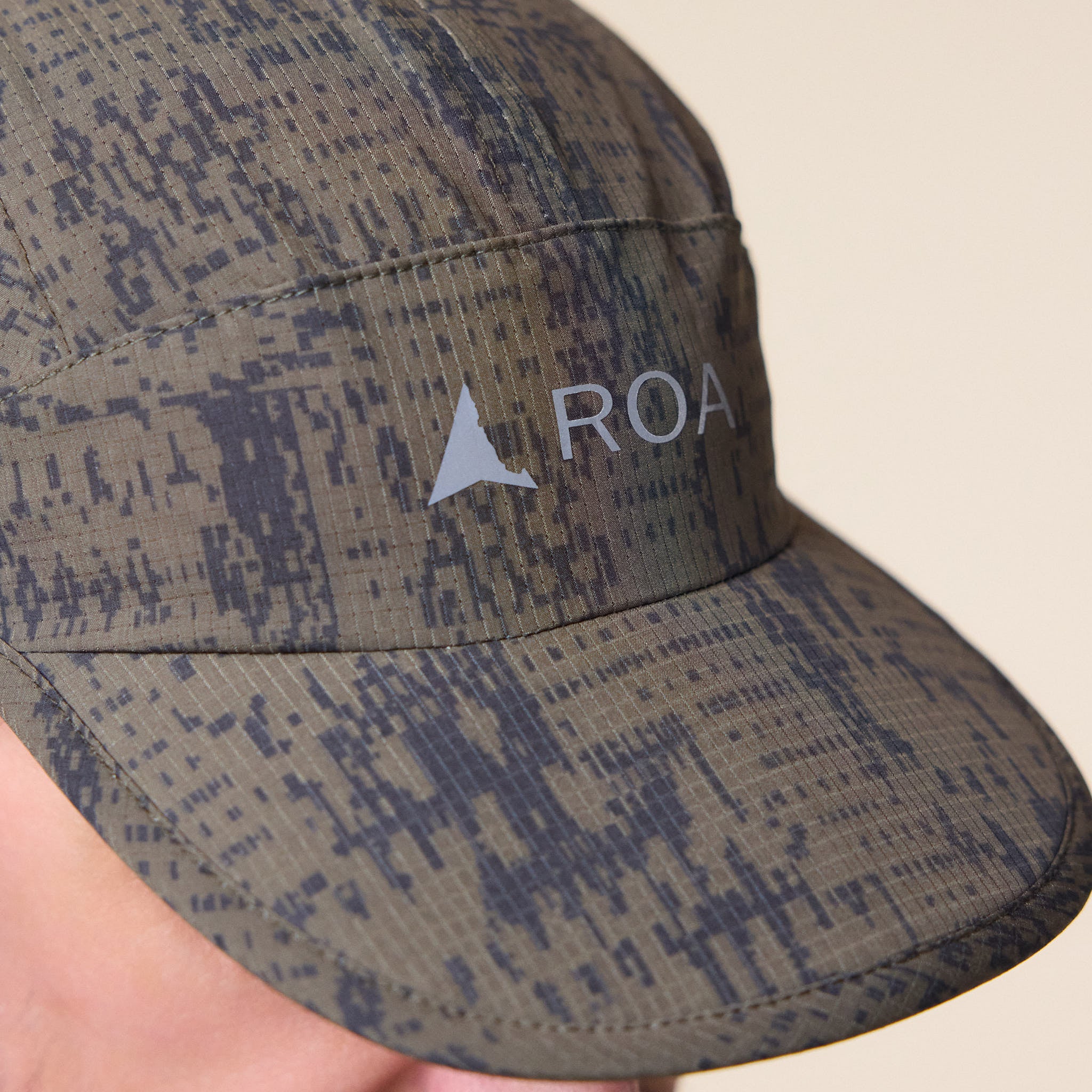 Roa Hiking - Bri Melted Print Open Weave Cap - Dark Olive