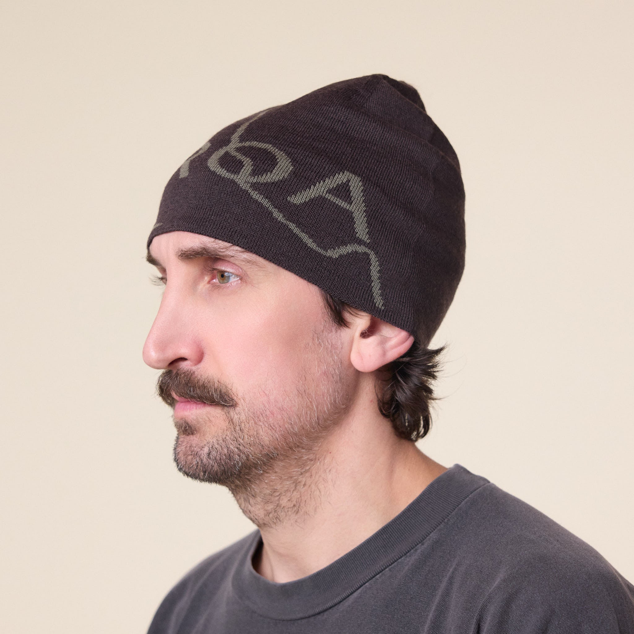 Roa Hiking - Logo Wool Beanie - Brown