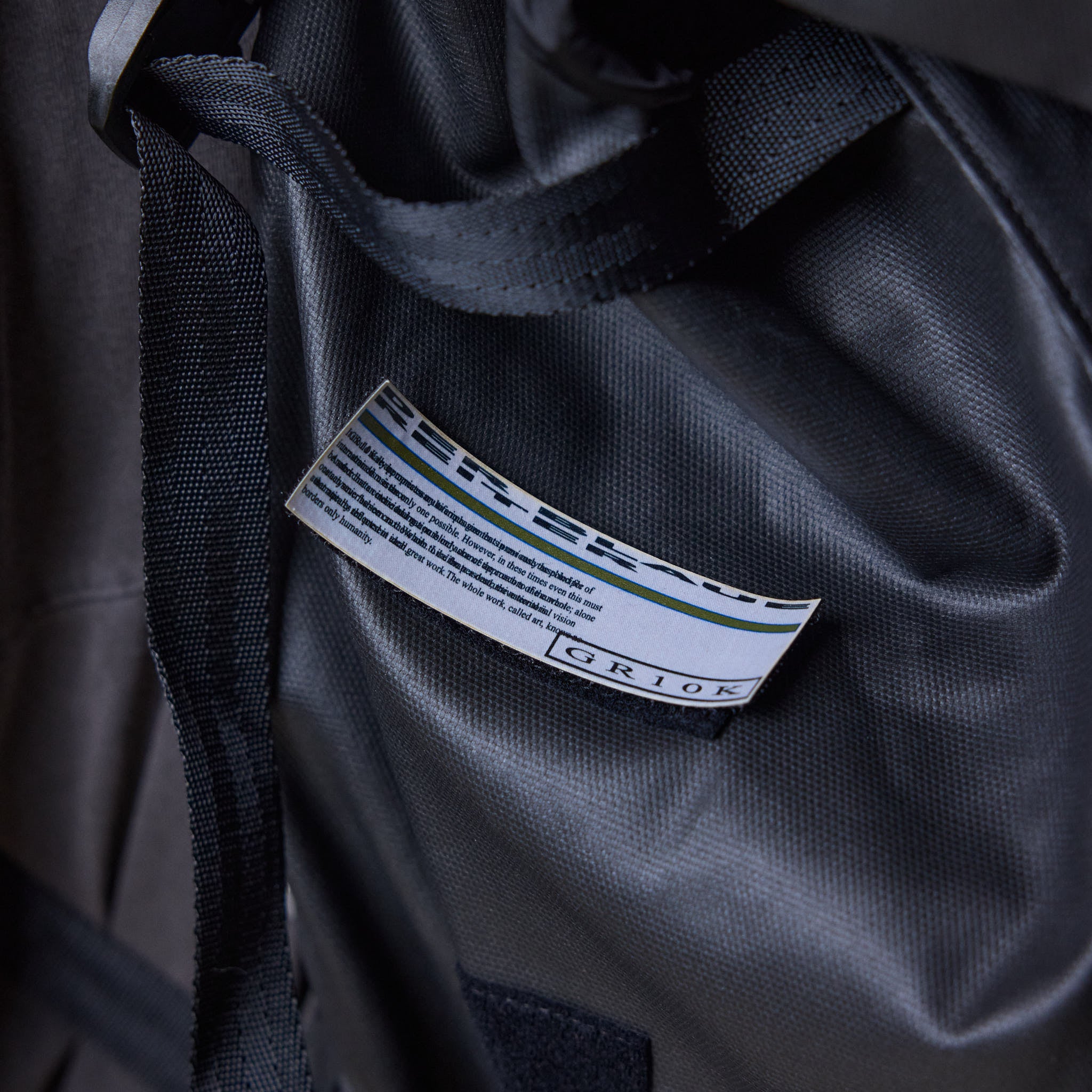GR10K - Coated Zipped Backpack - Black