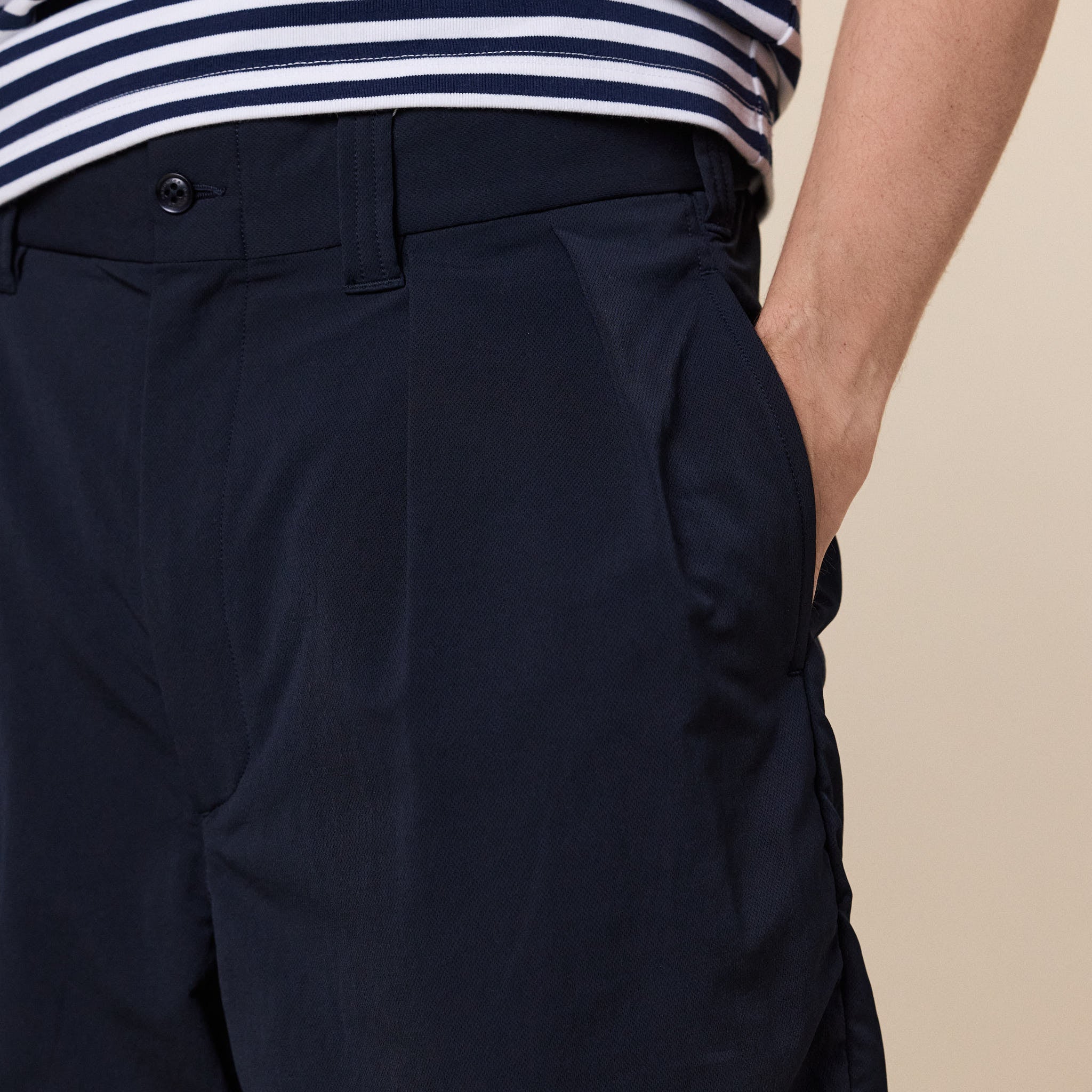 Nanamica - ALPHADRY Double Pleat Shorts - Navy
