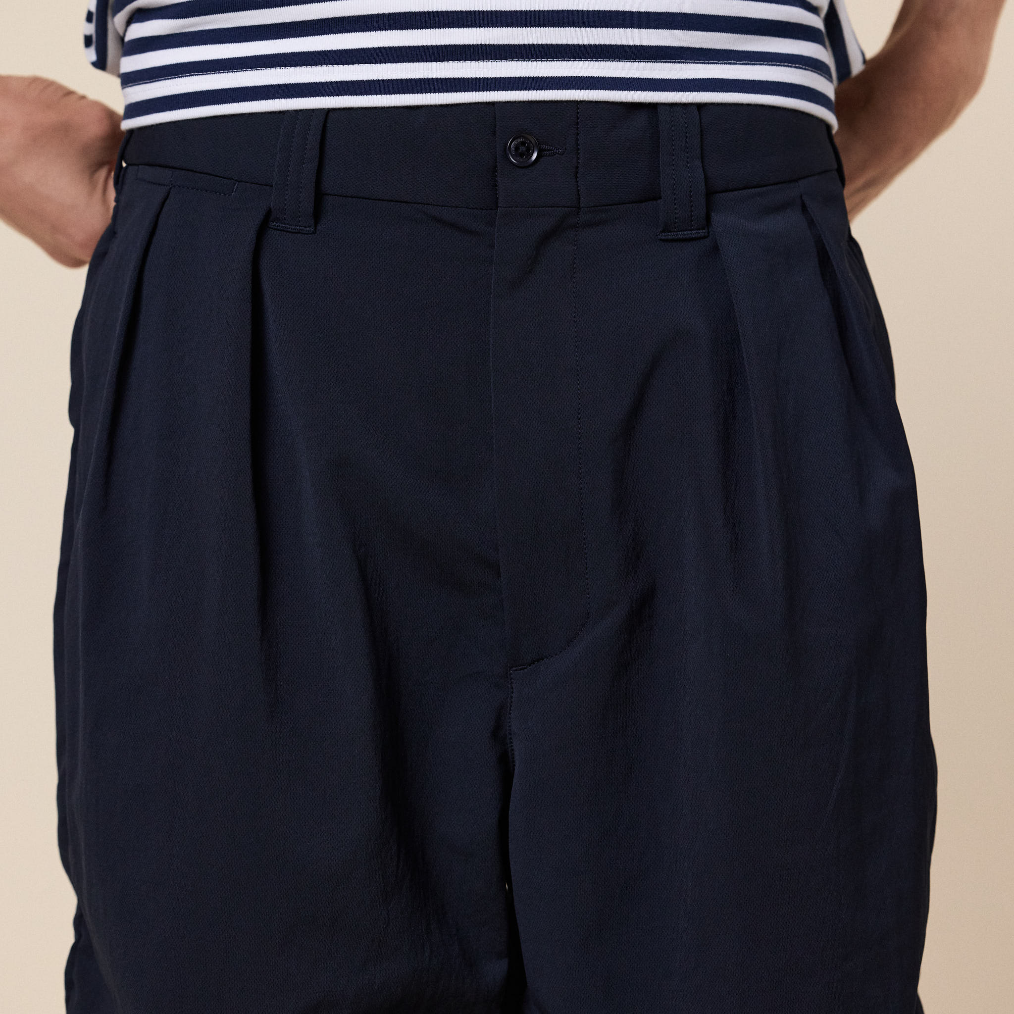 Nanamica - ALPHADRY Double Pleat Shorts - Navy