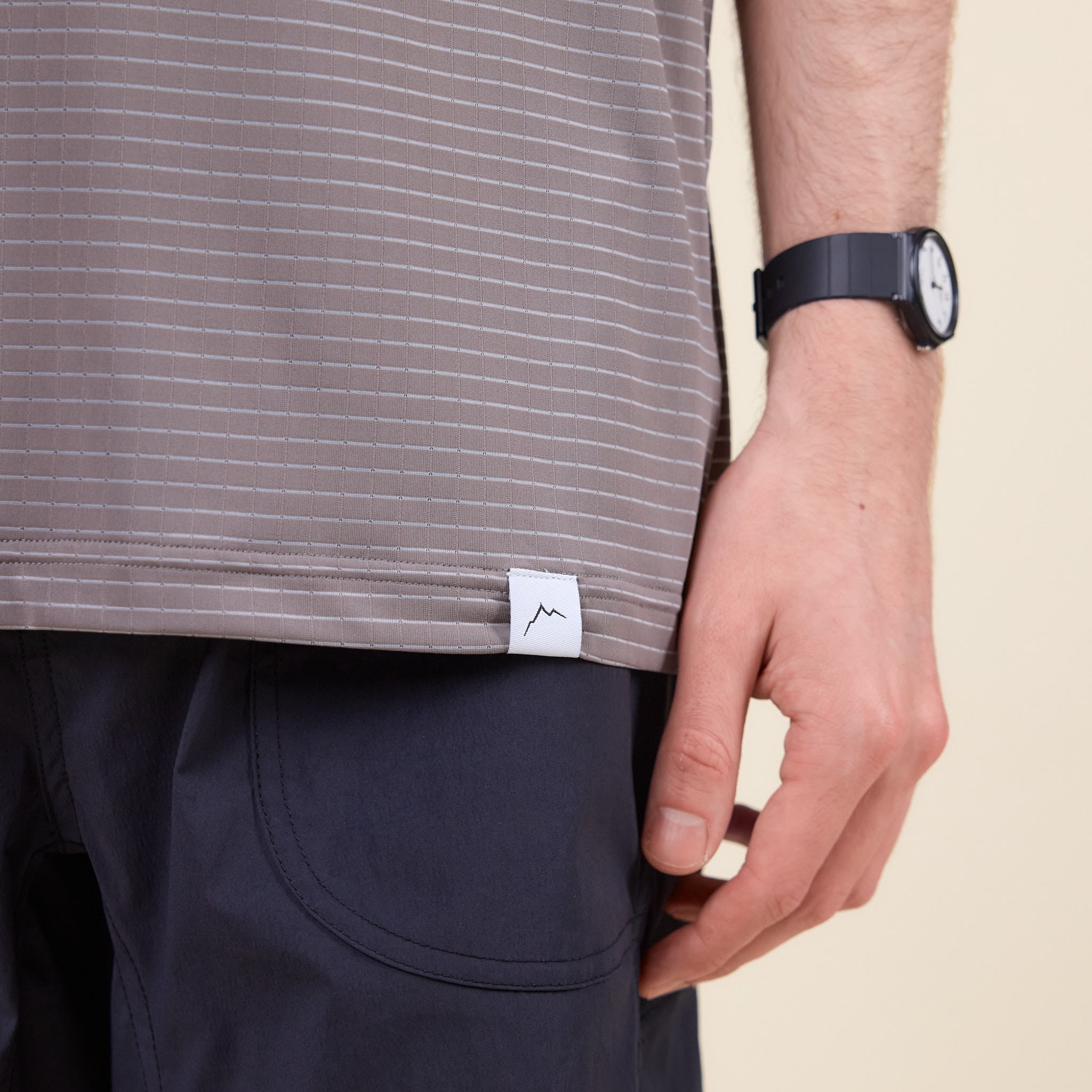 CAYL "Climb As You Love" - Stripe Logo Short Sleeve T-Shirt - Grey