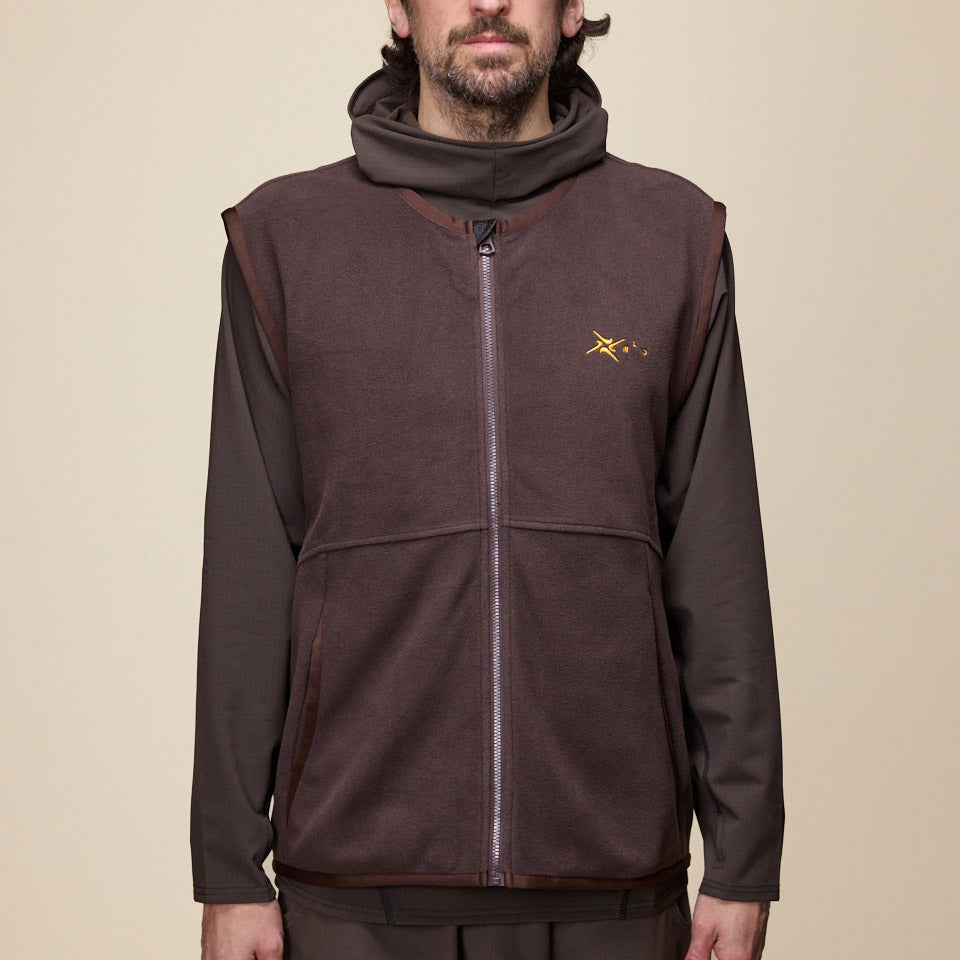 DEMARCOLAB - Cordura™ Fleece Vest Jacket - Brown