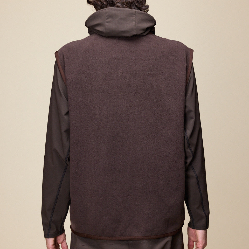 DEMARCOLAB - Cordura™ Fleece Vest Jacket - Brown