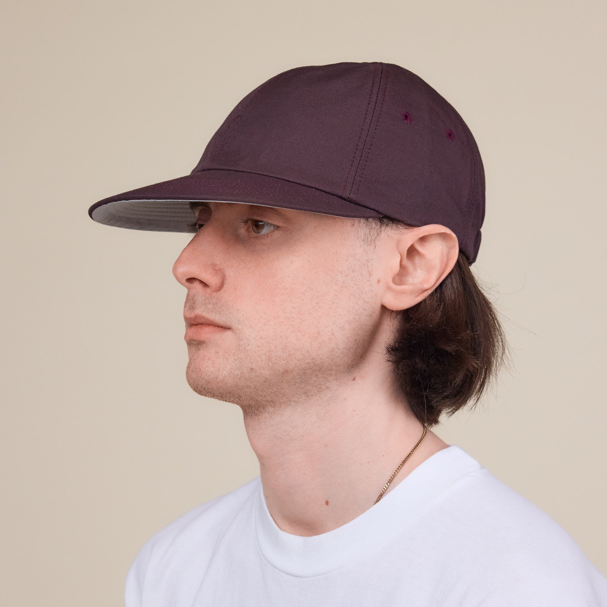 Found Feather - Classic 6 Panel Cap - Muted Purple (Grey Underbrim)