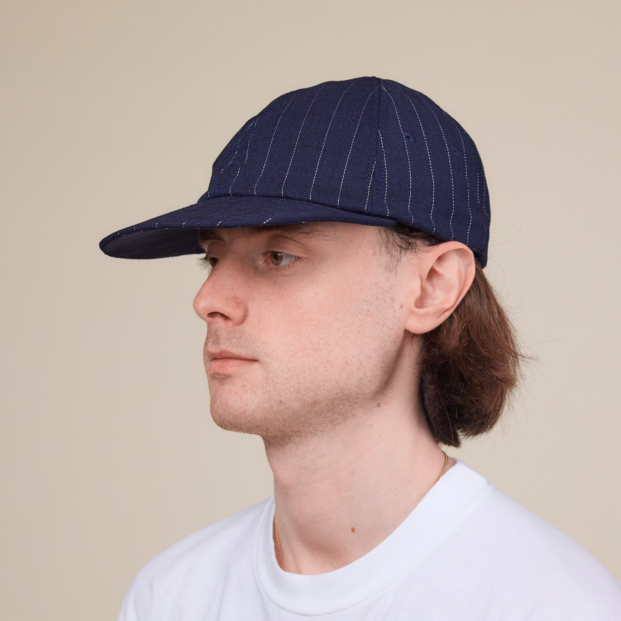 Found Feather - Classic 6 Panel Cap - Navy Stripe