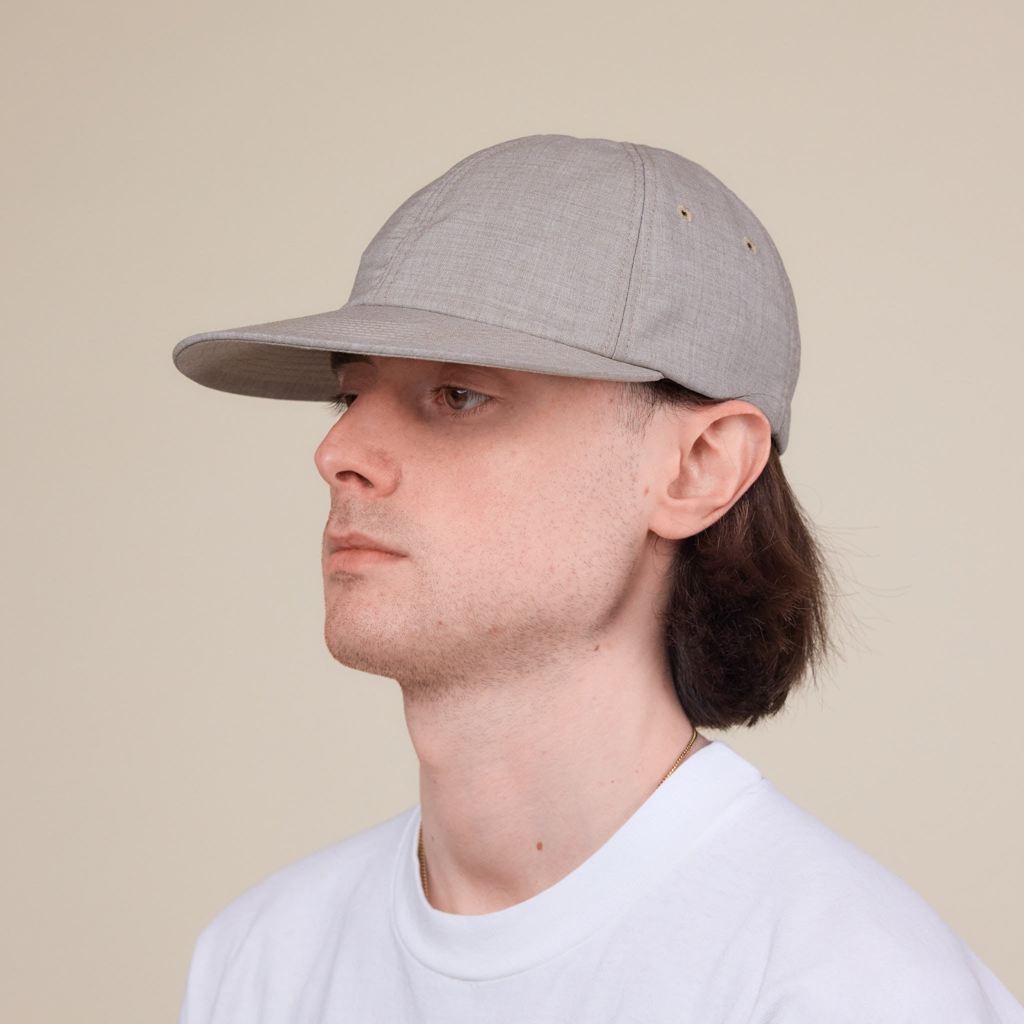 Found Feather - Classic 6 Panel Cap (Tropical Wool) - Beige