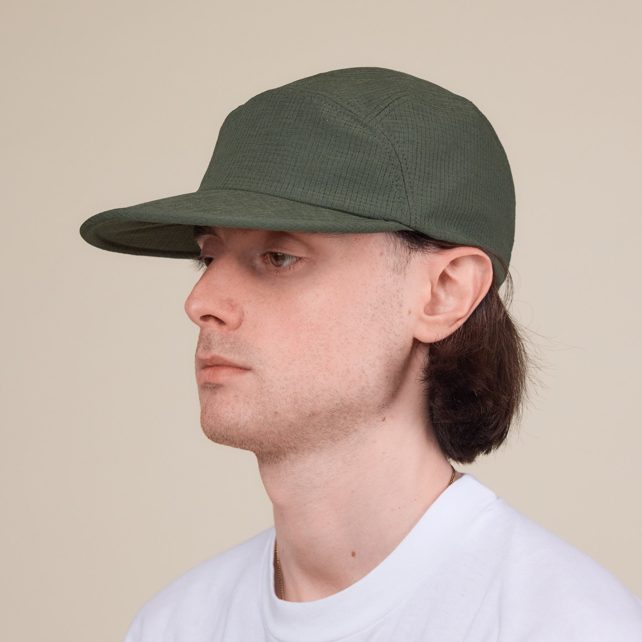 Found Feather - Half Moon Cap Dot Air - Green