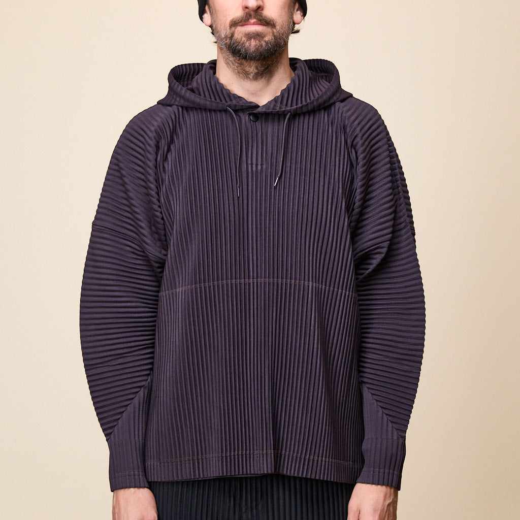 Homme Plissé Issey Miyake - Hooded Top - Plum Violet HP48JK962