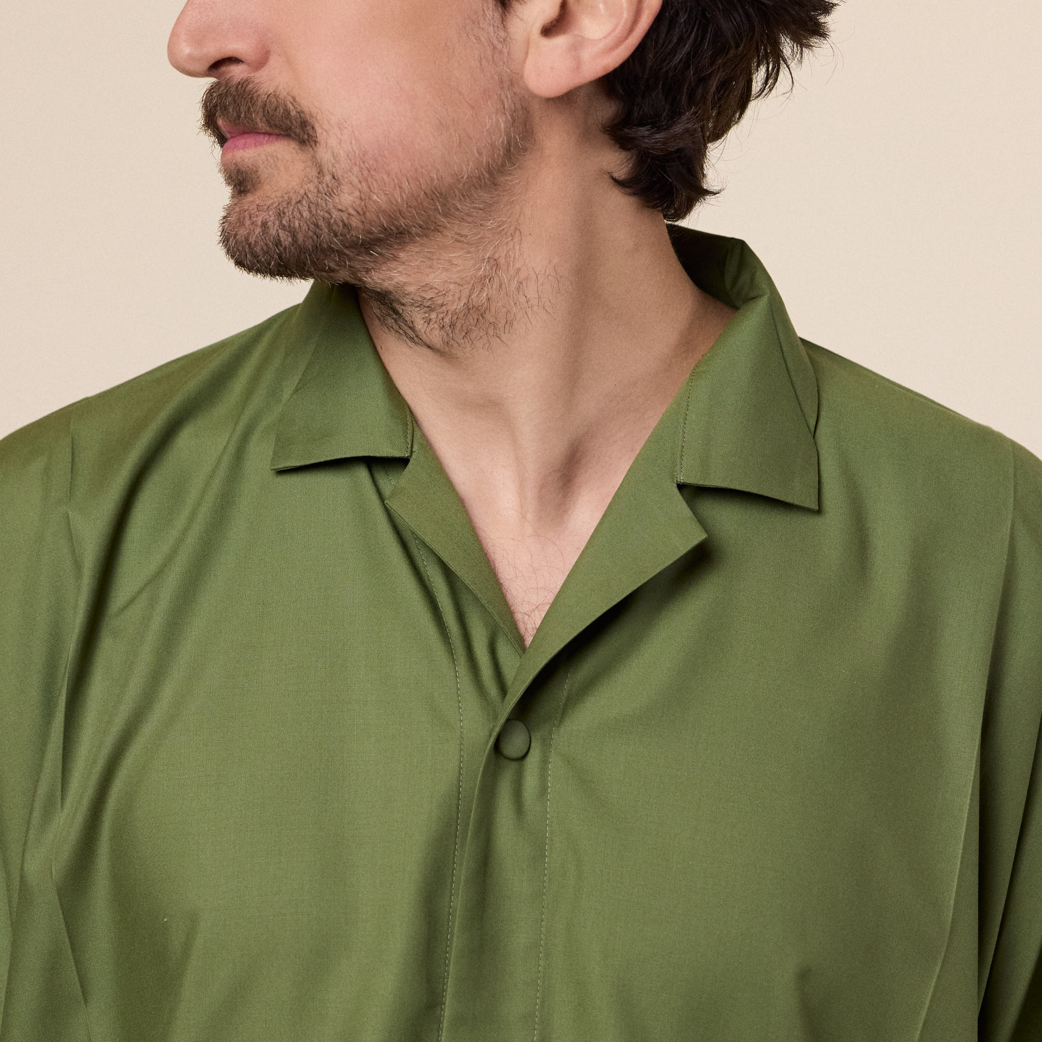 IM MEN - Compact Shirt Shorsleeve - Khaki