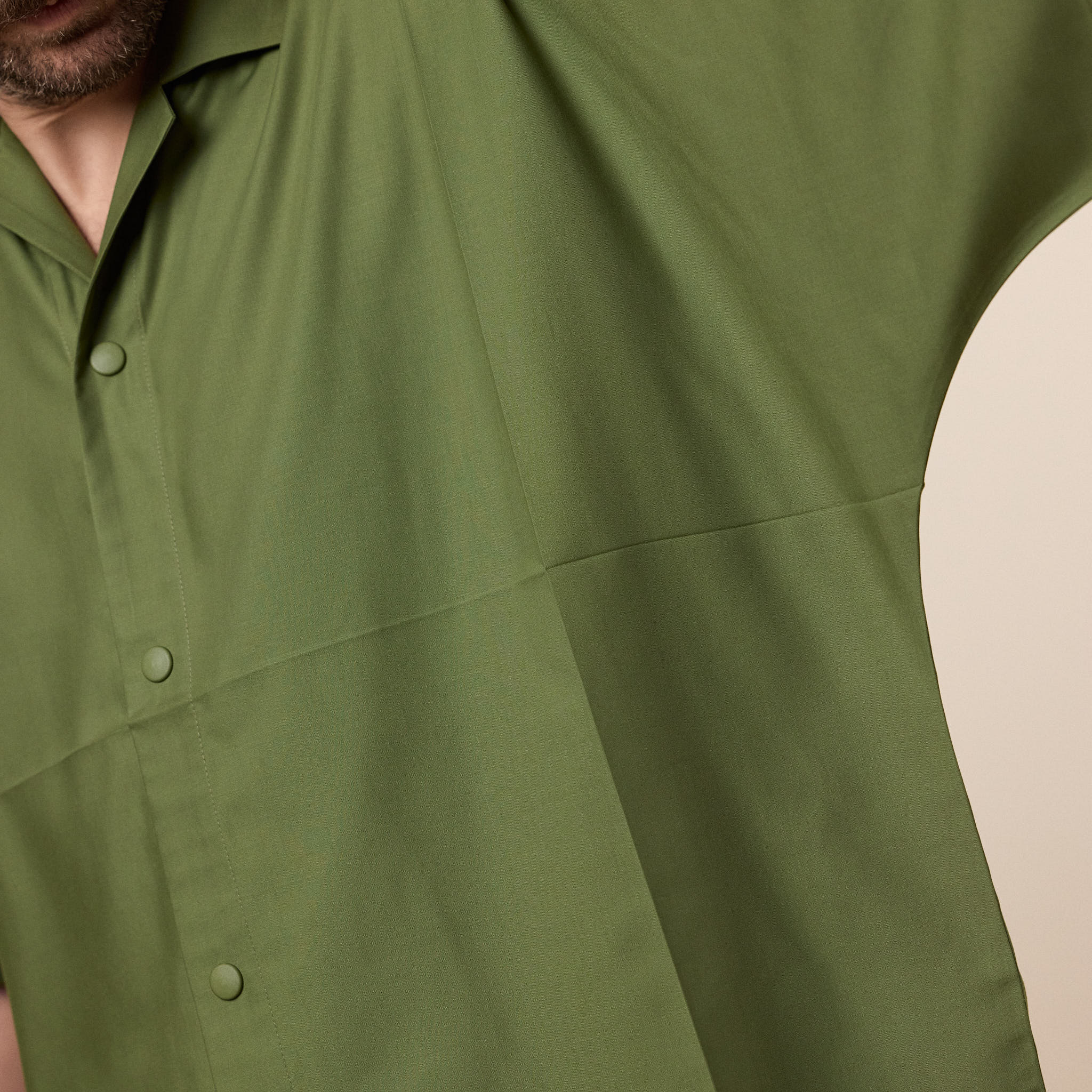 IM MEN - Compact Shirt Shorsleeve - Khaki