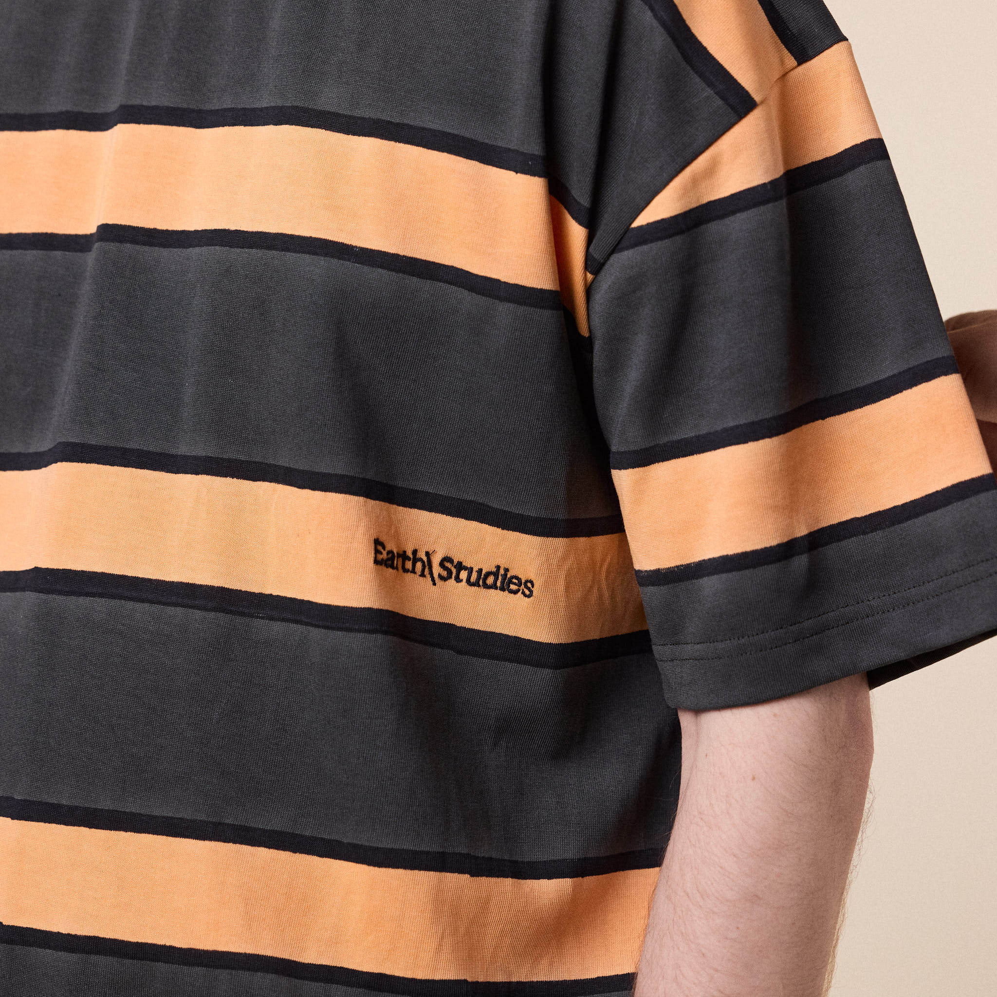 Earth\Studies - MS-114 Mission Control Stripe Tee - Magma Block Print