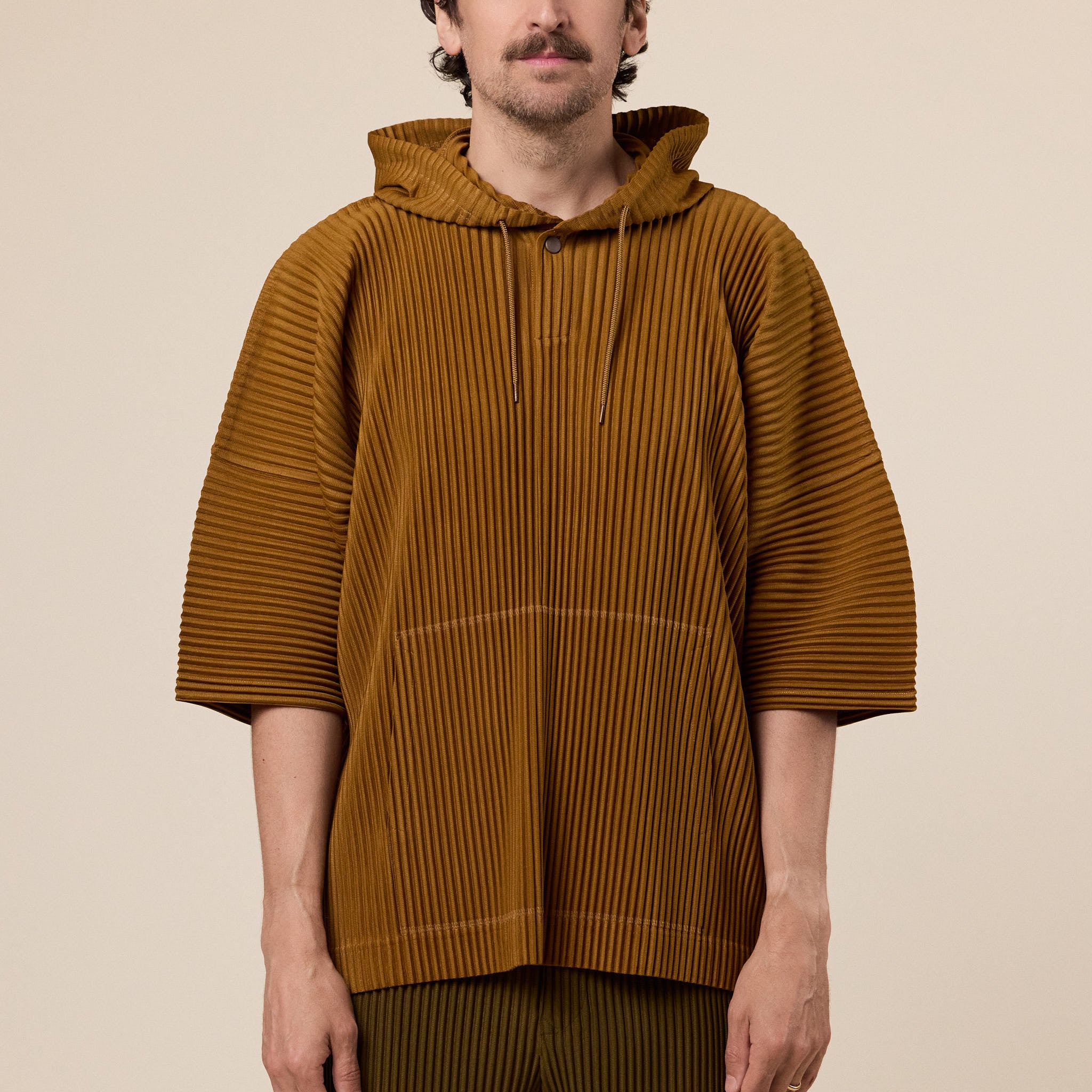 Homme Plissé Issey Miyake - Monthly Colours Hooded Top - Venice Boat Brown