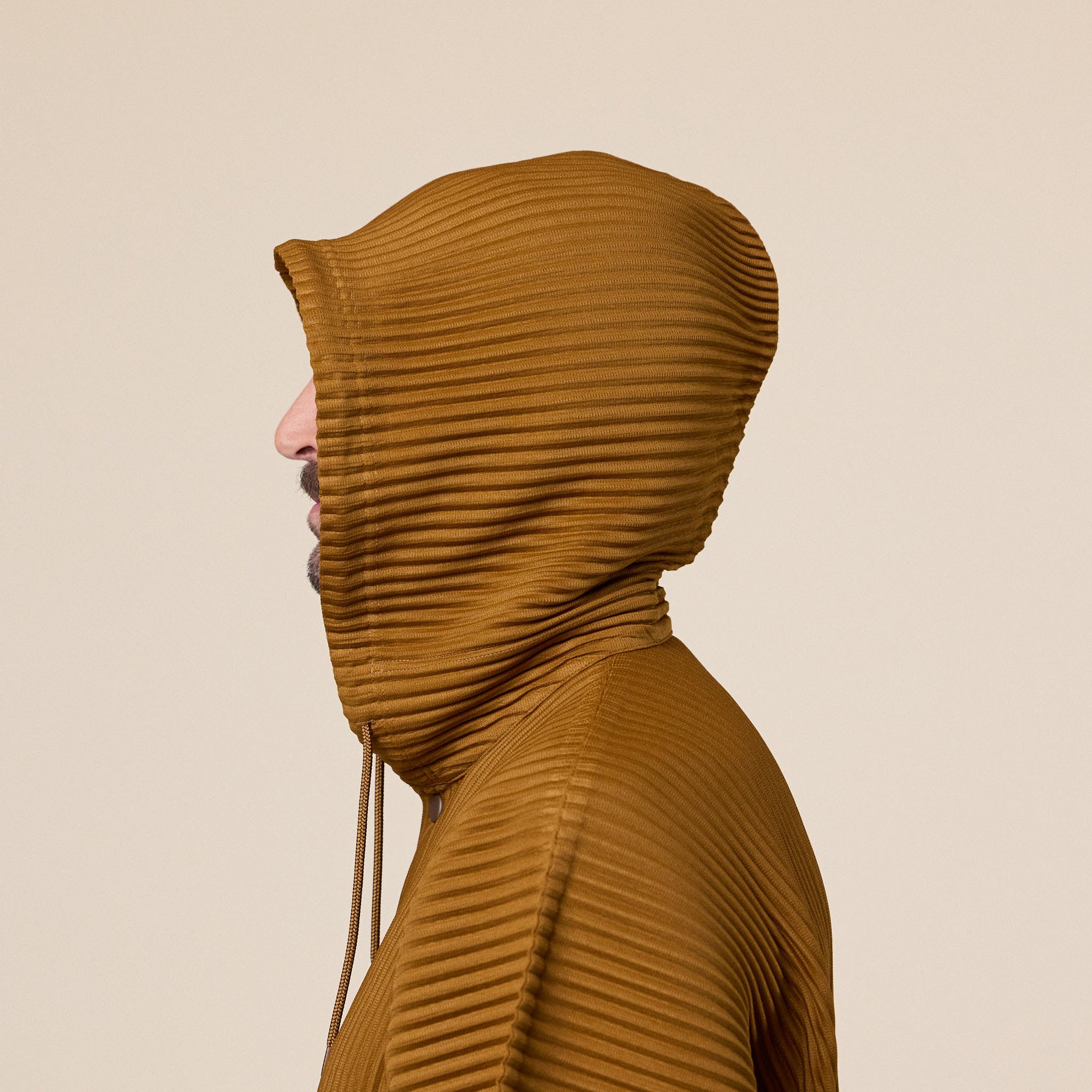 Homme Plissé Issey Miyake - Monthly Colours Hooded Top - Venice Boat Brown