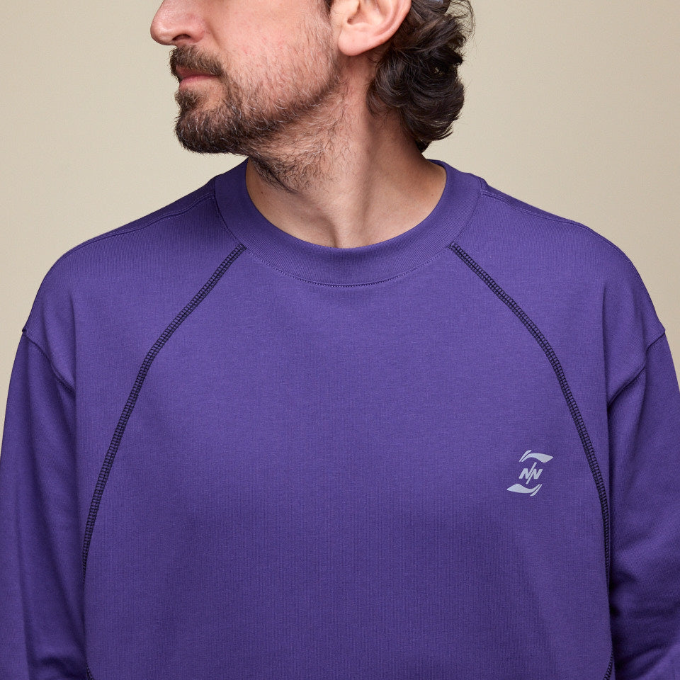 NINEpointNINE x LI-NING - Tiles Long Sleeve T-Shirt - Grape