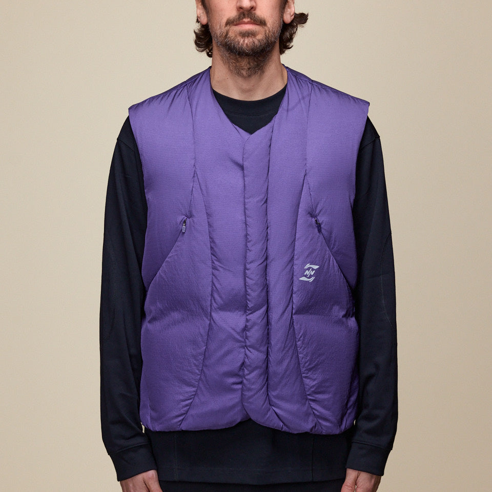 NINEpointNINE x LI-NING - Tiles Puffer Down Vest - Grape